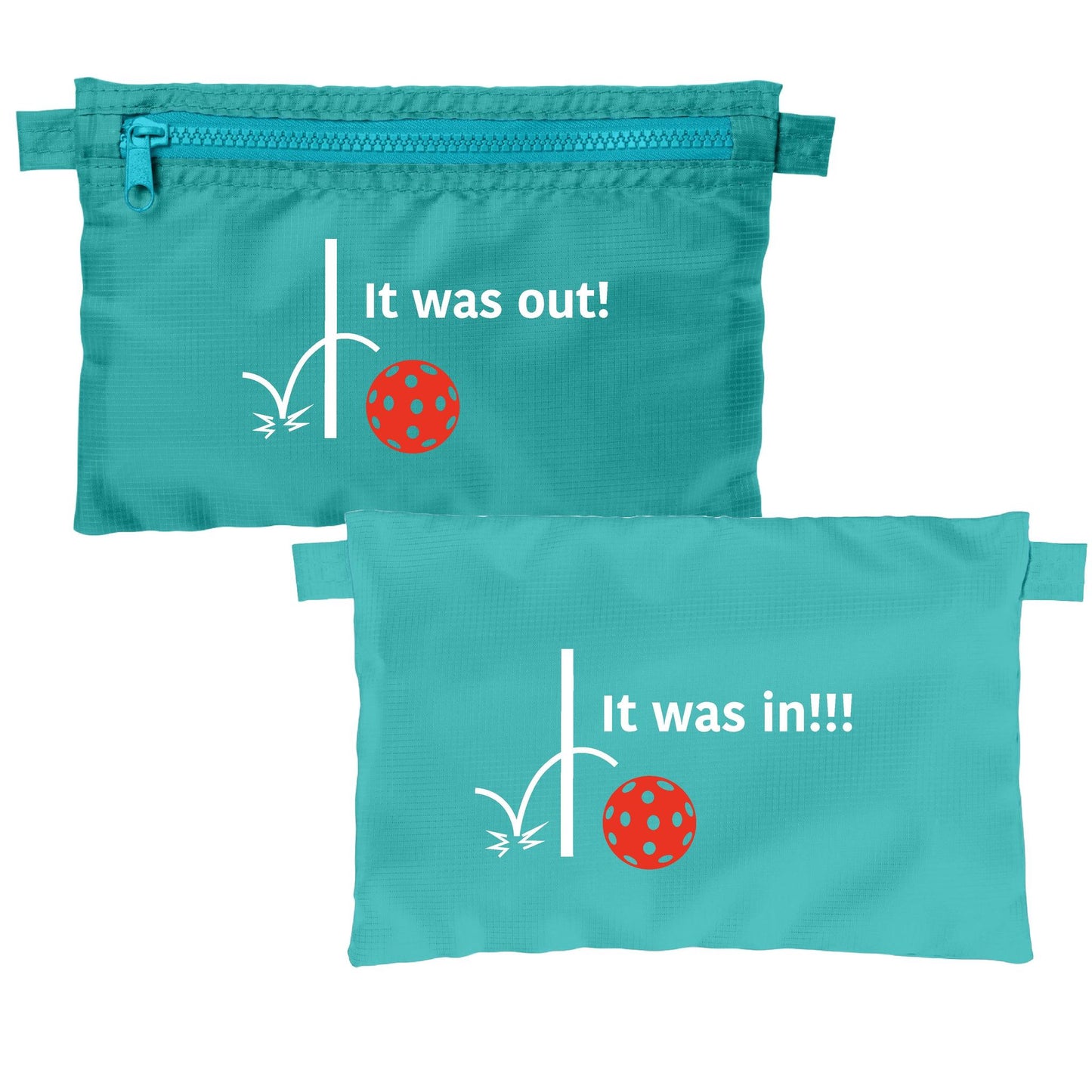 It was out! It was in!!! | Pickleball Cosmetic Stash Pouch Bag | Small Size Court Stash Bag