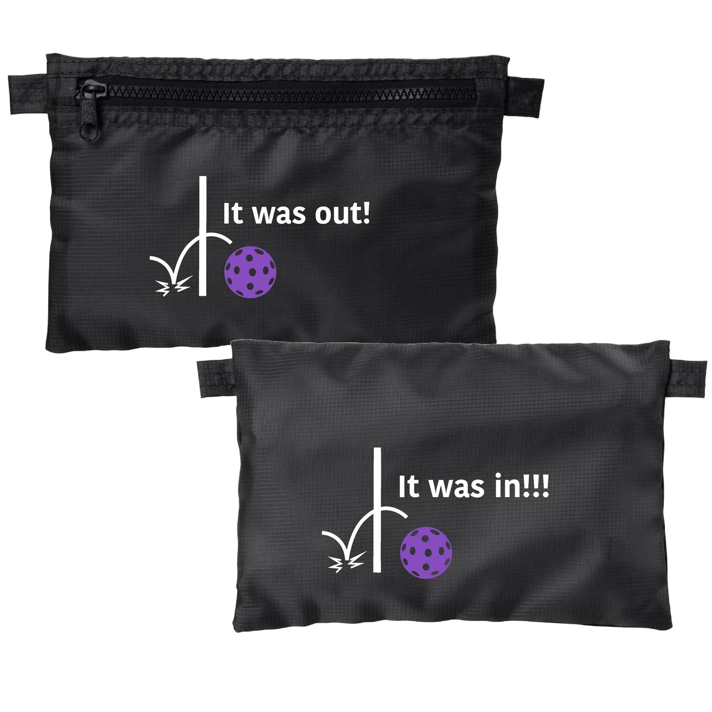 It was out! It was in!!! | Pickleball Cosmetic Stash Pouch Bag | Small Size Court Stash Bag