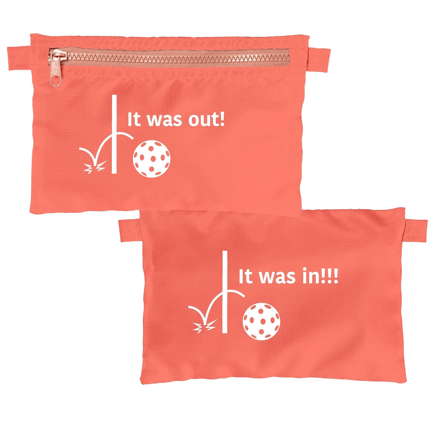 It was out! It was in!!! | Pickleball Cosmetic Stash Pouch Bag | Small Size Court Stash Bag