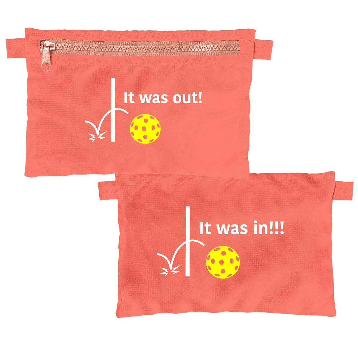 It was out! It was in!!! | Pickleball Cosmetic Stash Pouch Bag | Small Size Court Stash Bag