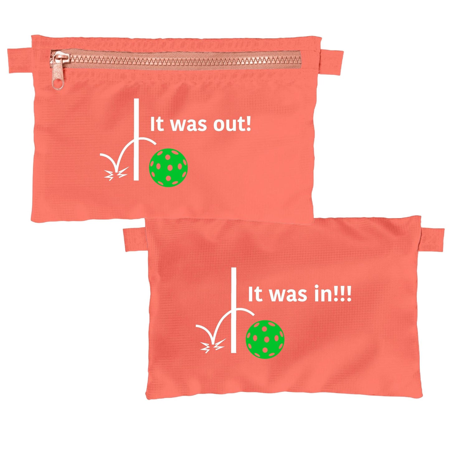 It was out! It was in!!! | Pickleball Cosmetic Stash Pouch Bag | Small Size Court Stash Bag
