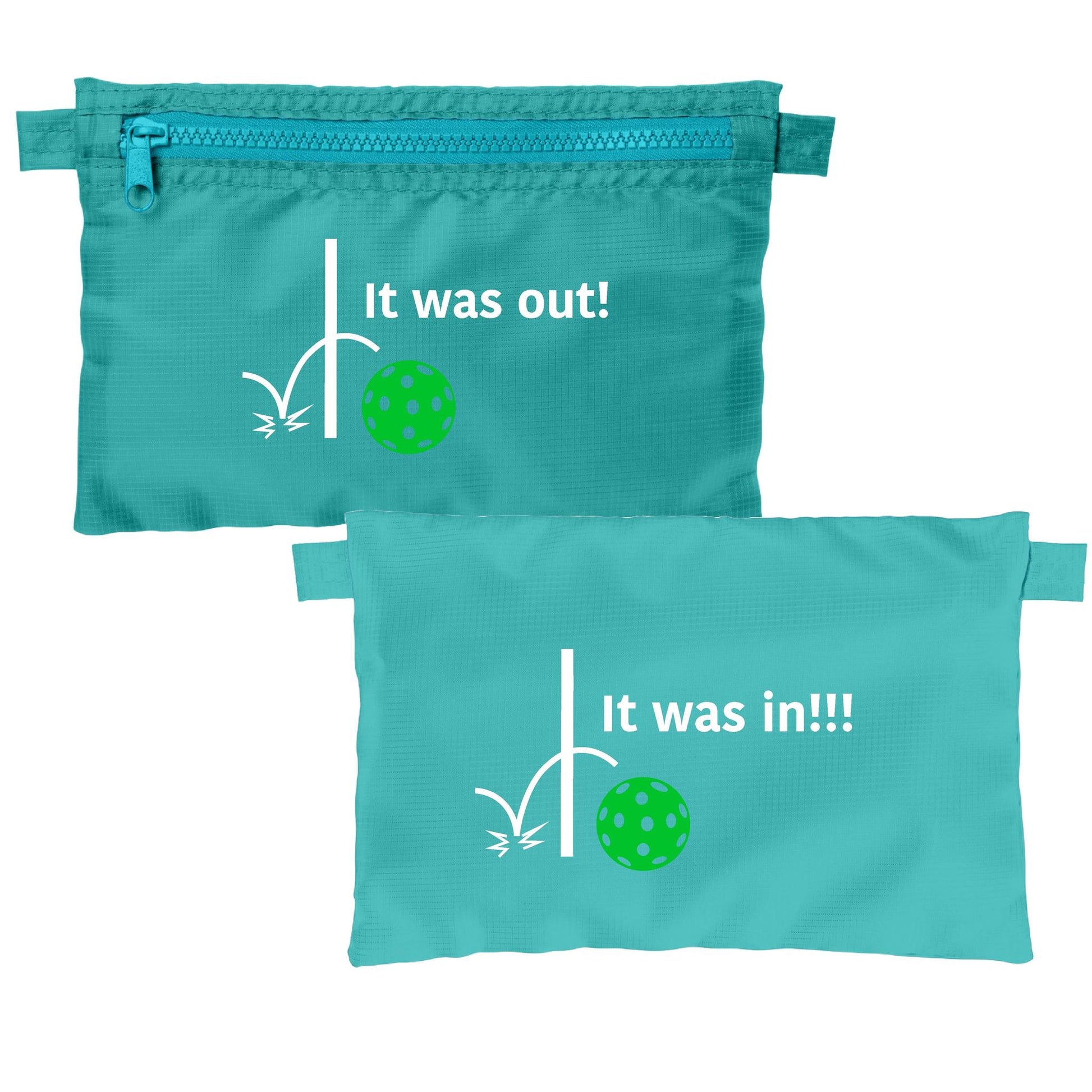It was out! It was in!!! | Pickleball Cosmetic Stash Pouch Bag | Small Size Court Stash Bag