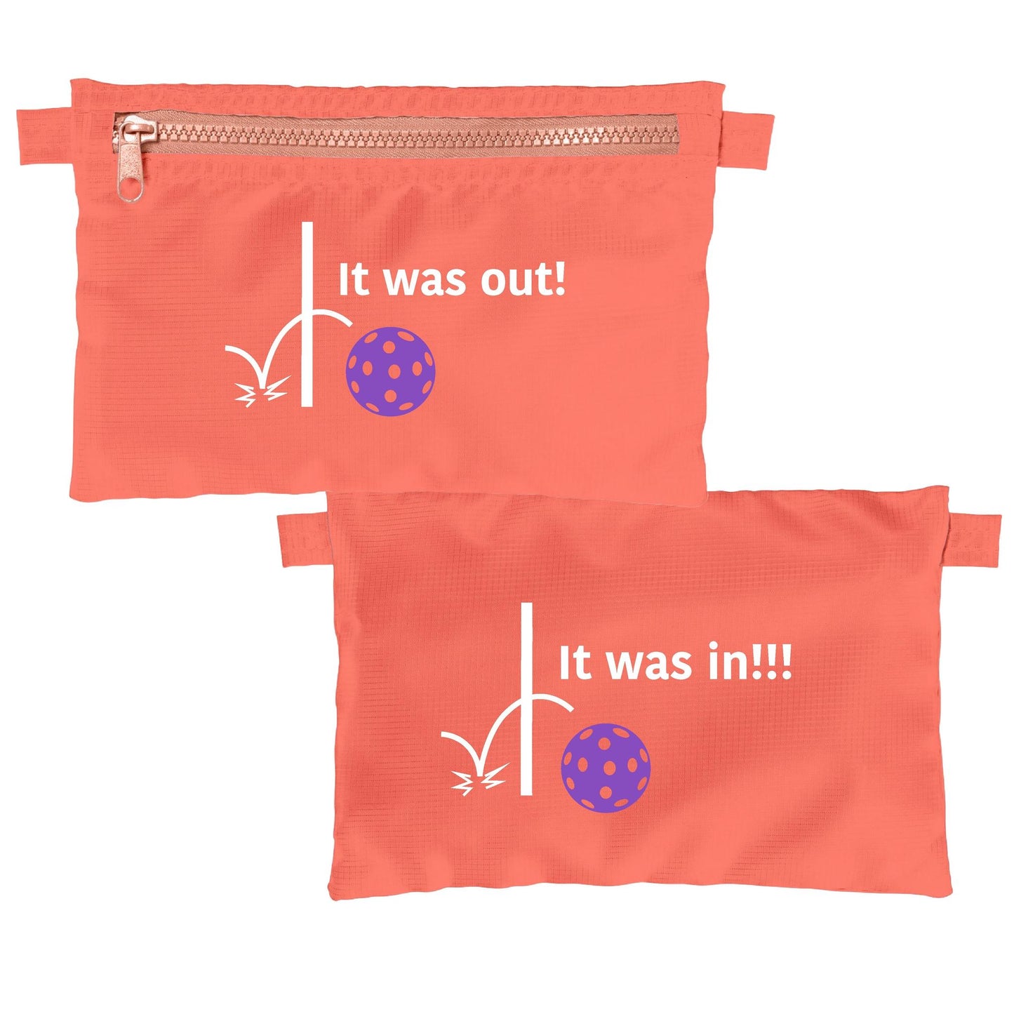 It was out! It was in!!! | Pickleball Cosmetic Stash Pouch Bag | Small Size Court Stash Bag