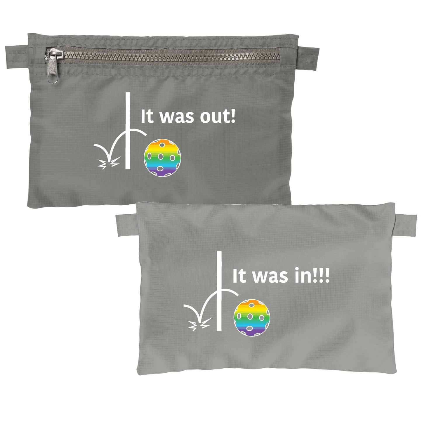 It was out! It was in!!! | Pickleball Cosmetic Stash Pouch Bag | Small Size Court Stash Bag