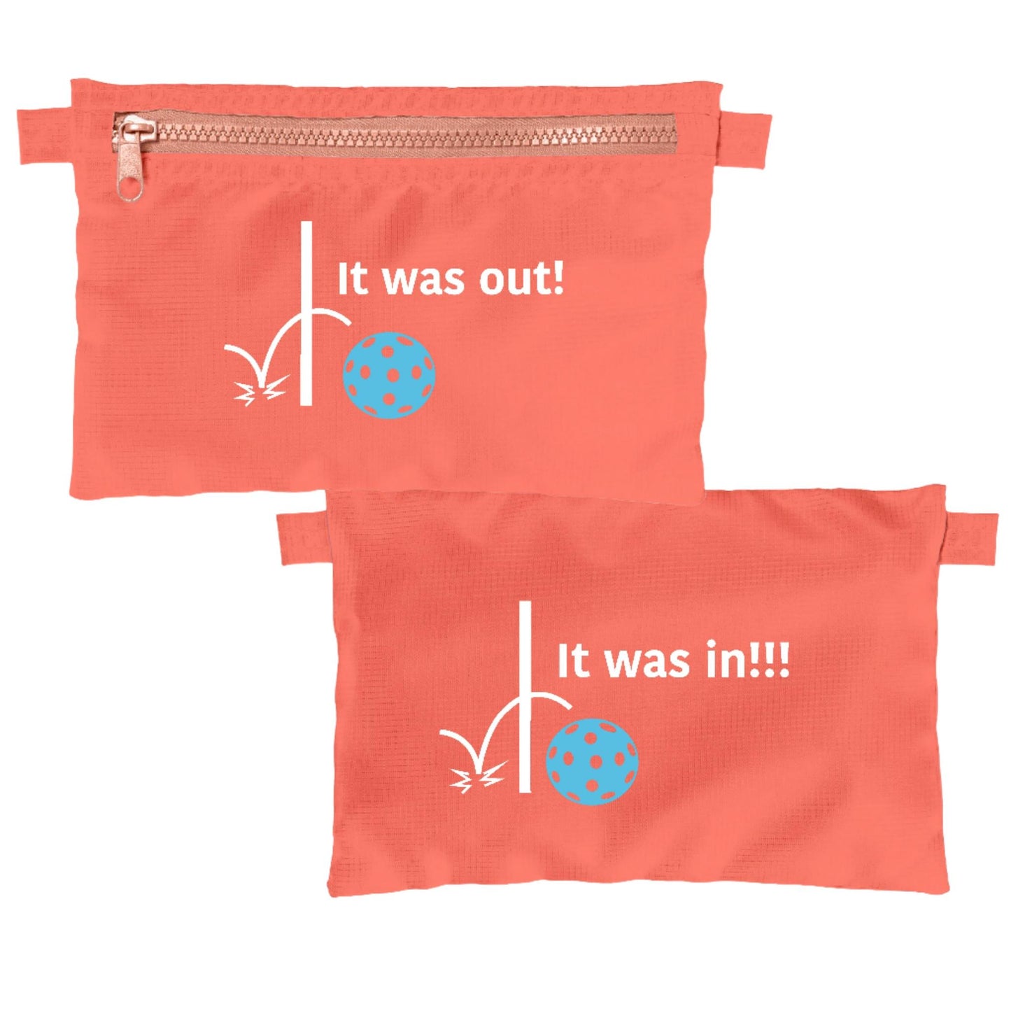 It was out! It was in!!! | Pickleball Cosmetic Stash Pouch Bag | Small Size Court Stash Bag