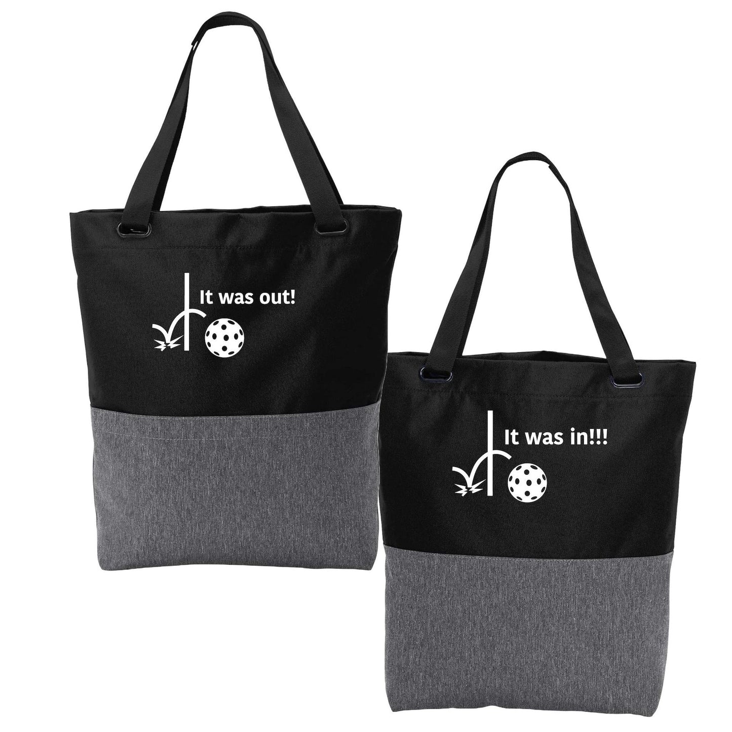It was out! It was in!!! | Pickleball Sports Convertible Tote Bag | Medium Size Court Tote Bag