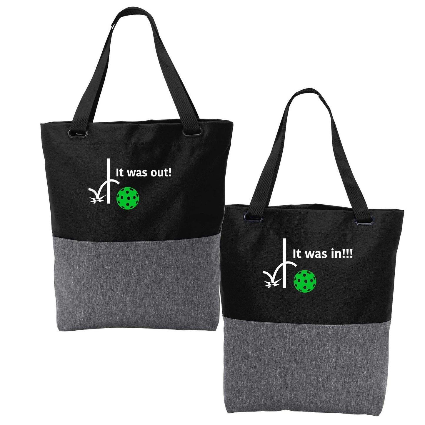 It was out! It was in!!! | Pickleball Sports Convertible Tote Bag | Medium Size Court Tote Bag