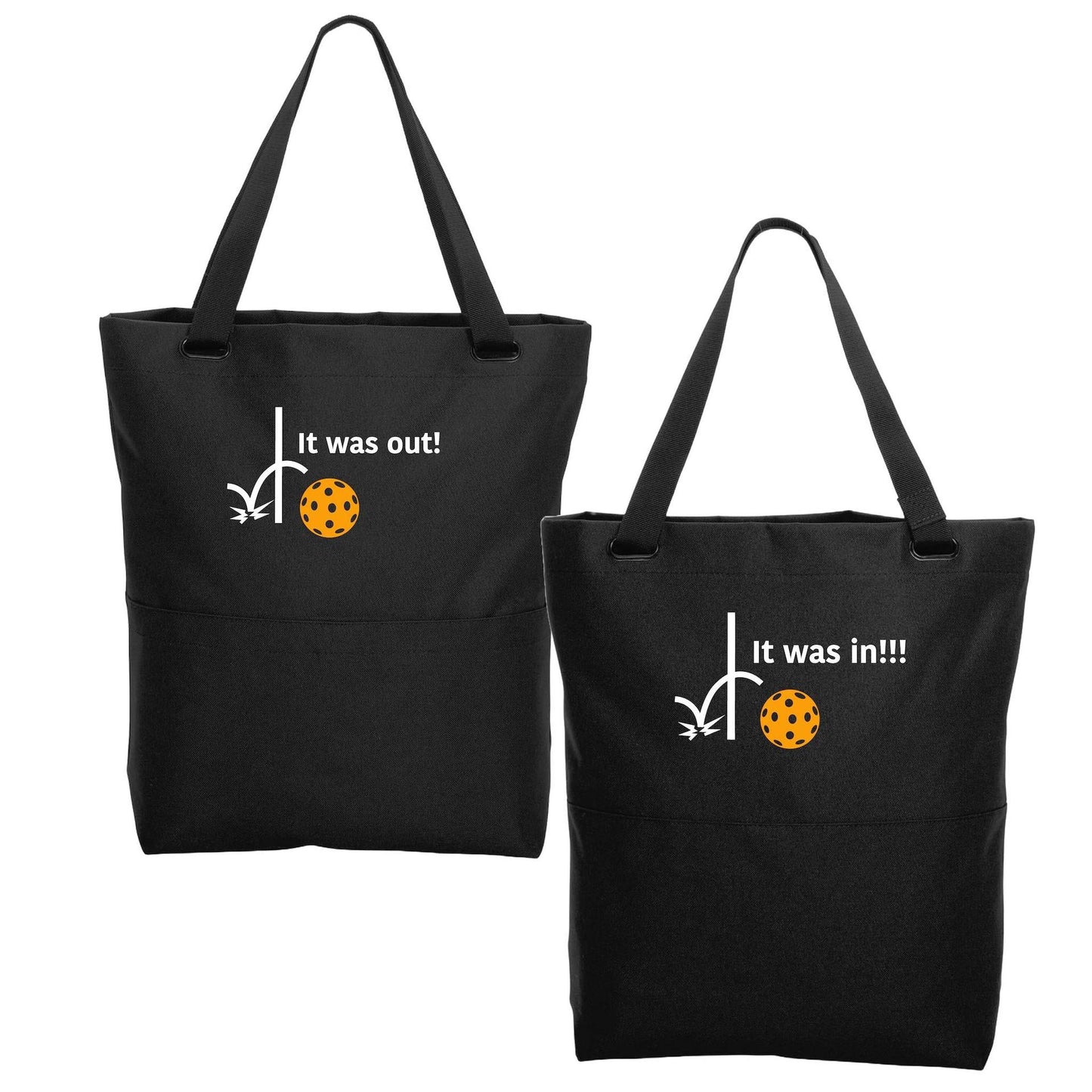 It was out! It was in!!! | Pickleball Sports Convertible Tote Bag | Medium Size Court Tote Bag