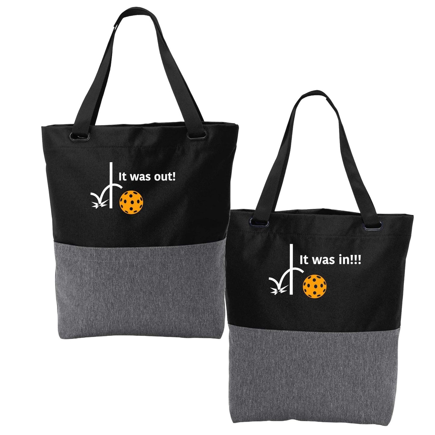 It was out! It was in!!! | Pickleball Sports Convertible Tote Bag | Medium Size Court Tote Bag