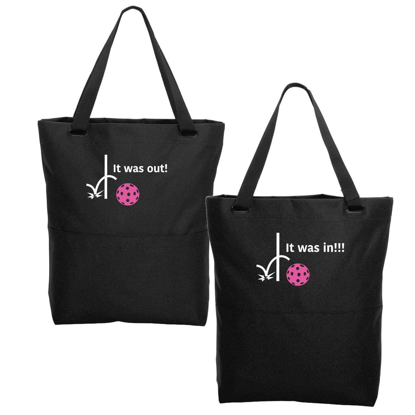 It was out! It was in!!! | Pickleball Sports Convertible Tote Bag | Medium Size Court Tote Bag