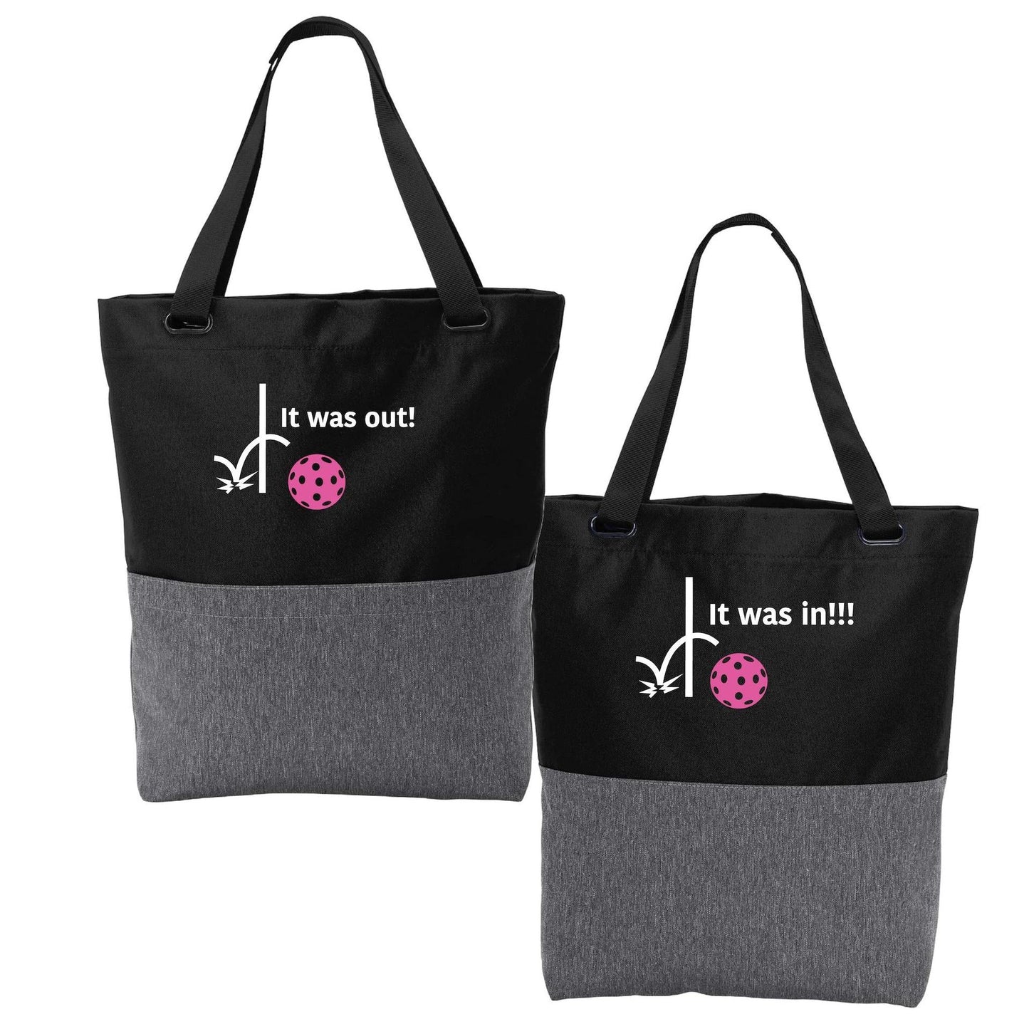 It was out! It was in!!! | Pickleball Sports Convertible Tote Bag | Medium Size Court Tote Bag