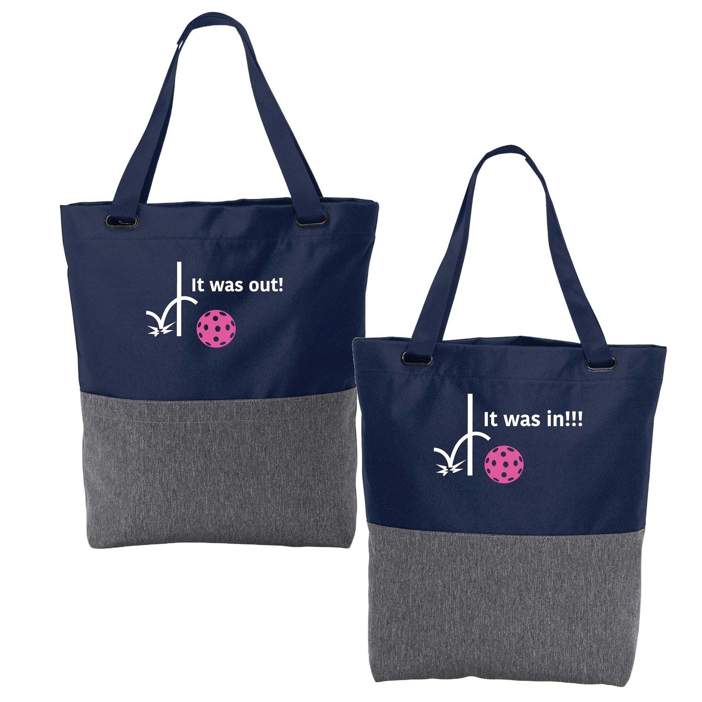 It was out! It was in!!! | Pickleball Sports Convertible Tote Bag | Medium Size Court Tote Bag