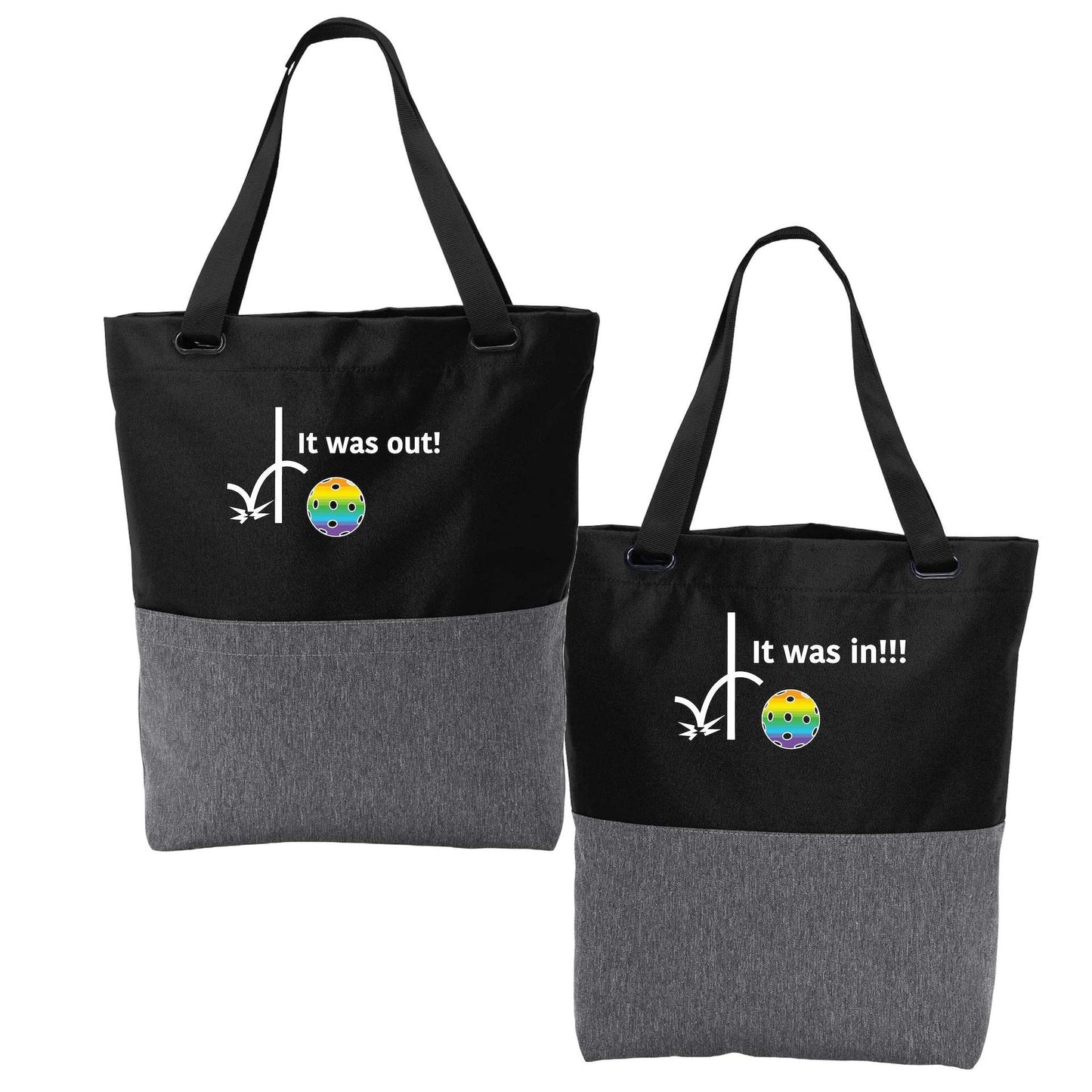 It was out! It was in!!! | Pickleball Sports Convertible Tote Bag | Medium Size Court Tote Bag