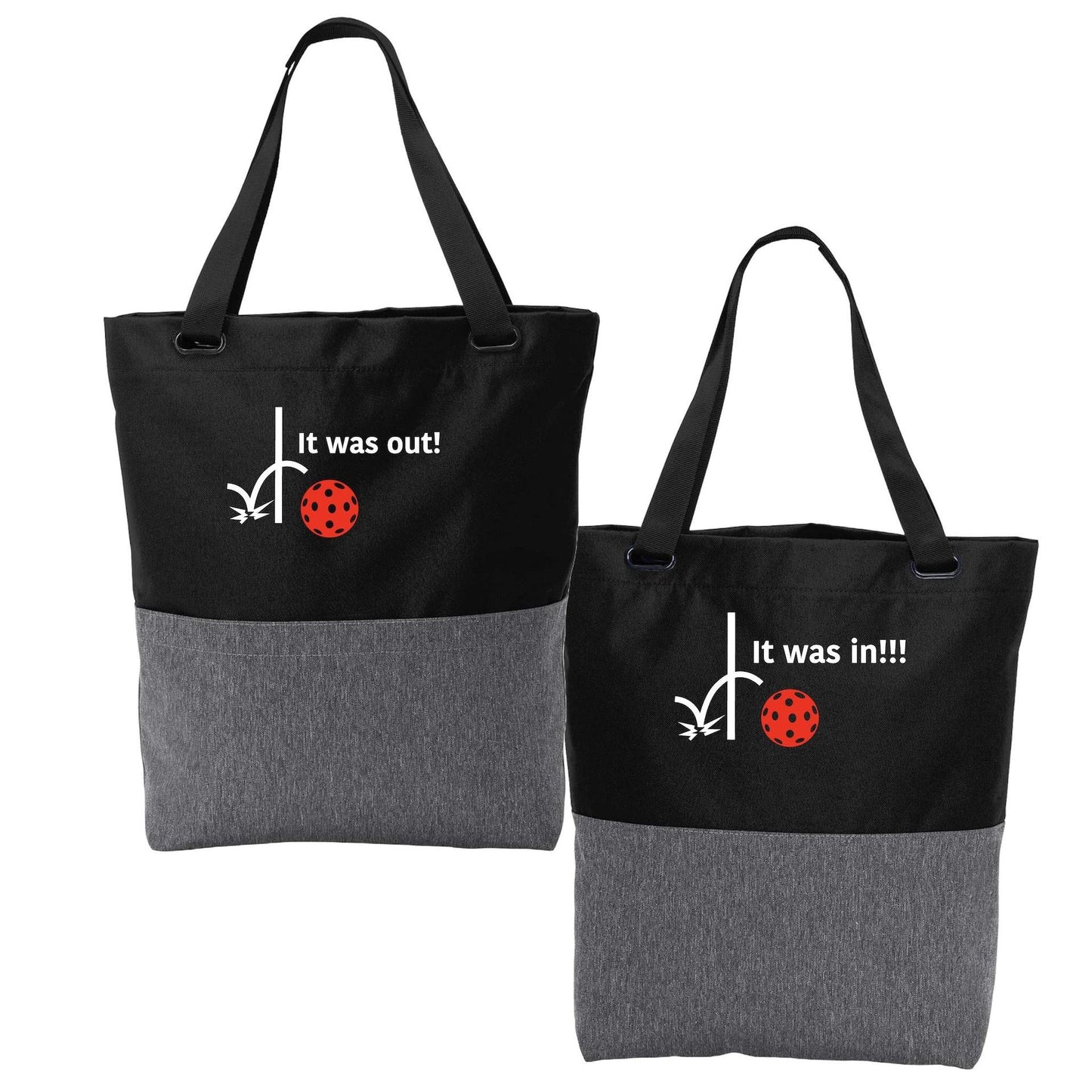 It was out! It was in!!! | Pickleball Sports Convertible Tote Bag | Medium Size Court Tote Bag