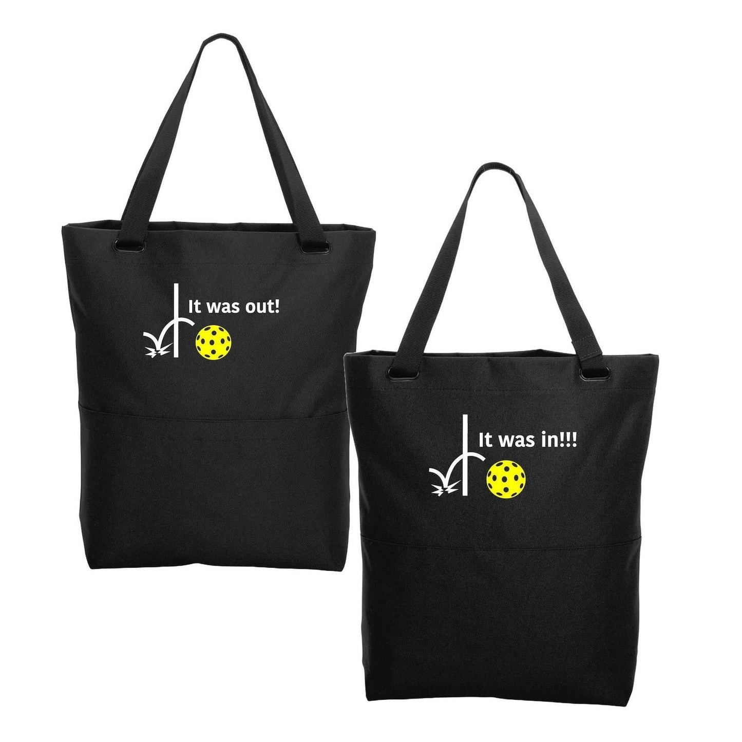 It was out! It was in!!! | Pickleball Sports Convertible Tote Bag | Medium Size Court Tote Bag