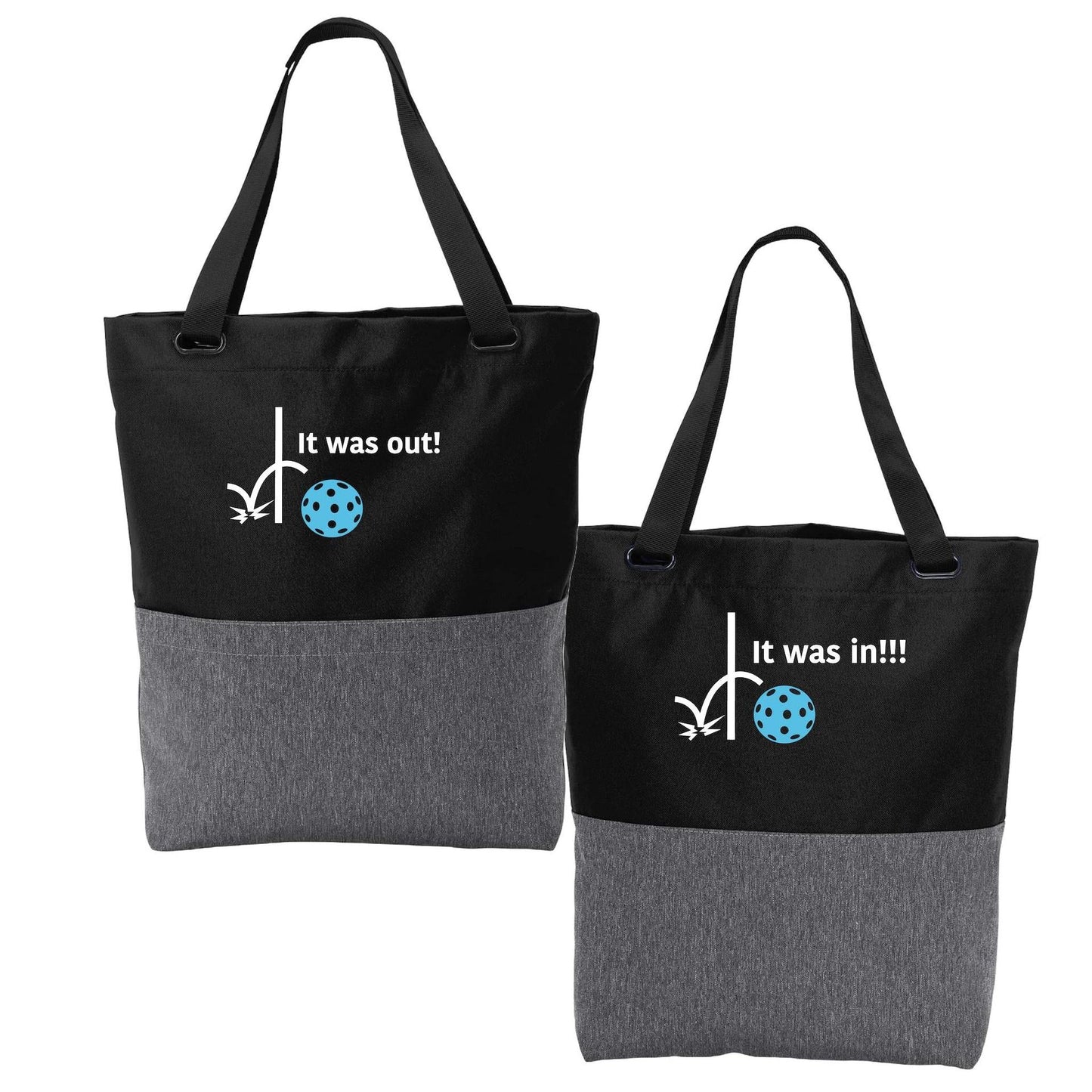 It was out! It was in!!! | Pickleball Sports Convertible Tote Bag | Medium Size Court Tote Bag