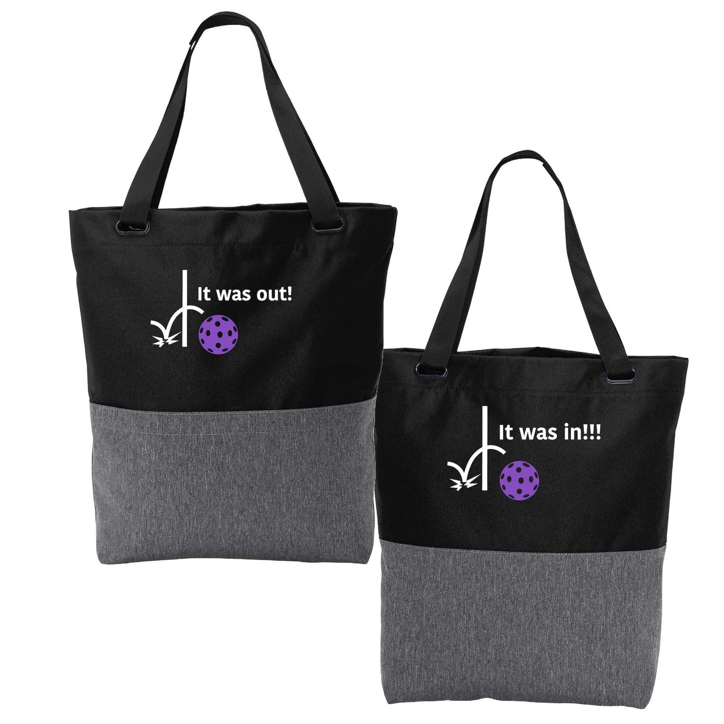 It was out! It was in!!! | Pickleball Sports Convertible Tote Bag | Medium Size Court Tote Bag
