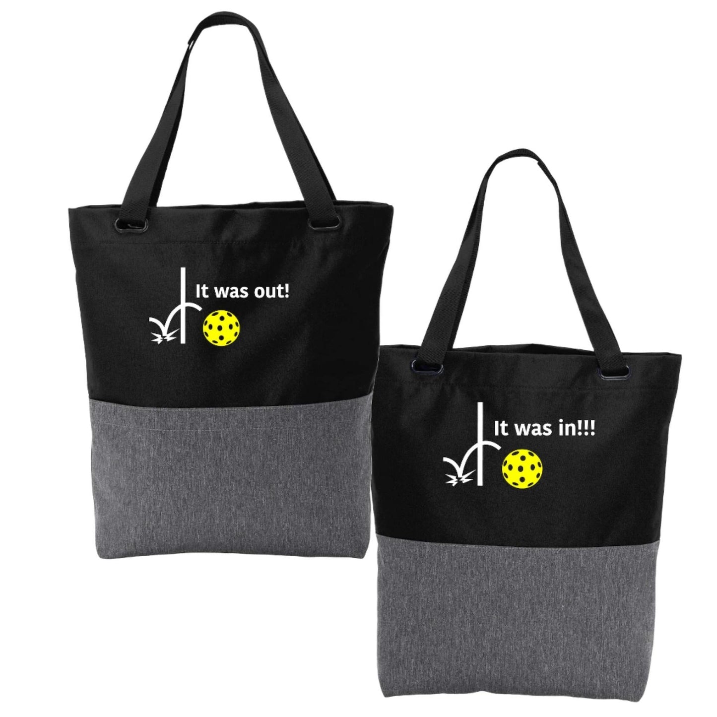 It was out! It was in!!! | Pickleball Sports Convertible Tote Bag | Medium Size Court Tote Bag