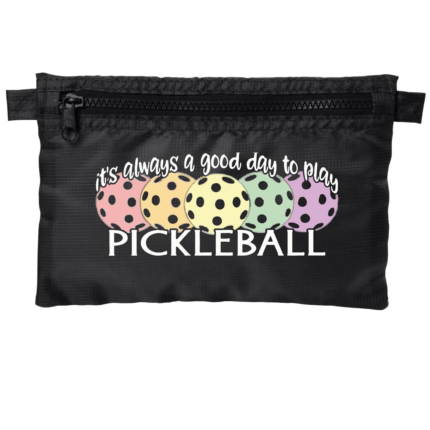 It's Always a Good Day to Play Pickleball | Pickleball Cosmetic Stash Pouch Bag | Small Size Court Stash Bag