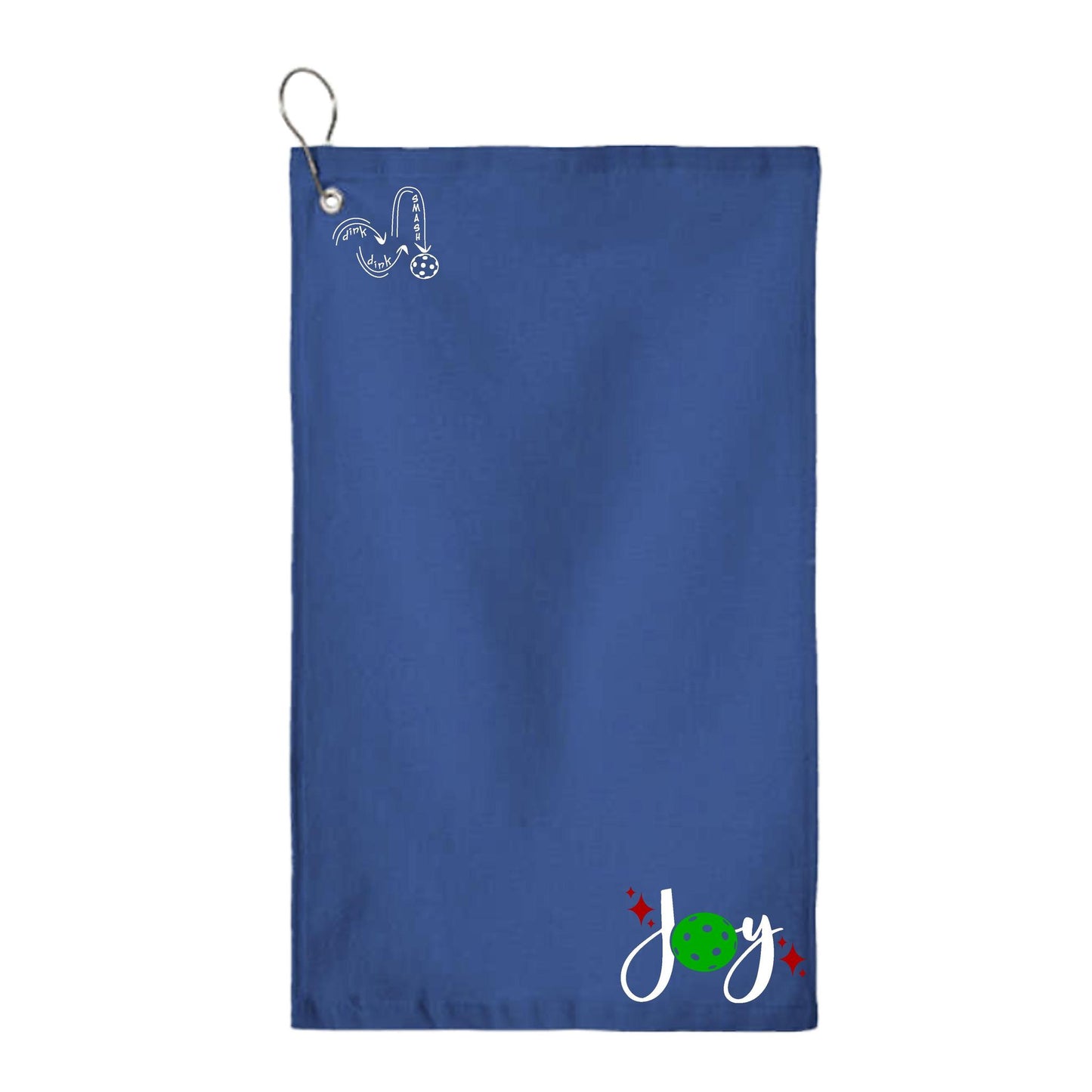Joy | Pickleball Court Towels | Grommeted 100% Cotton Terry Velour