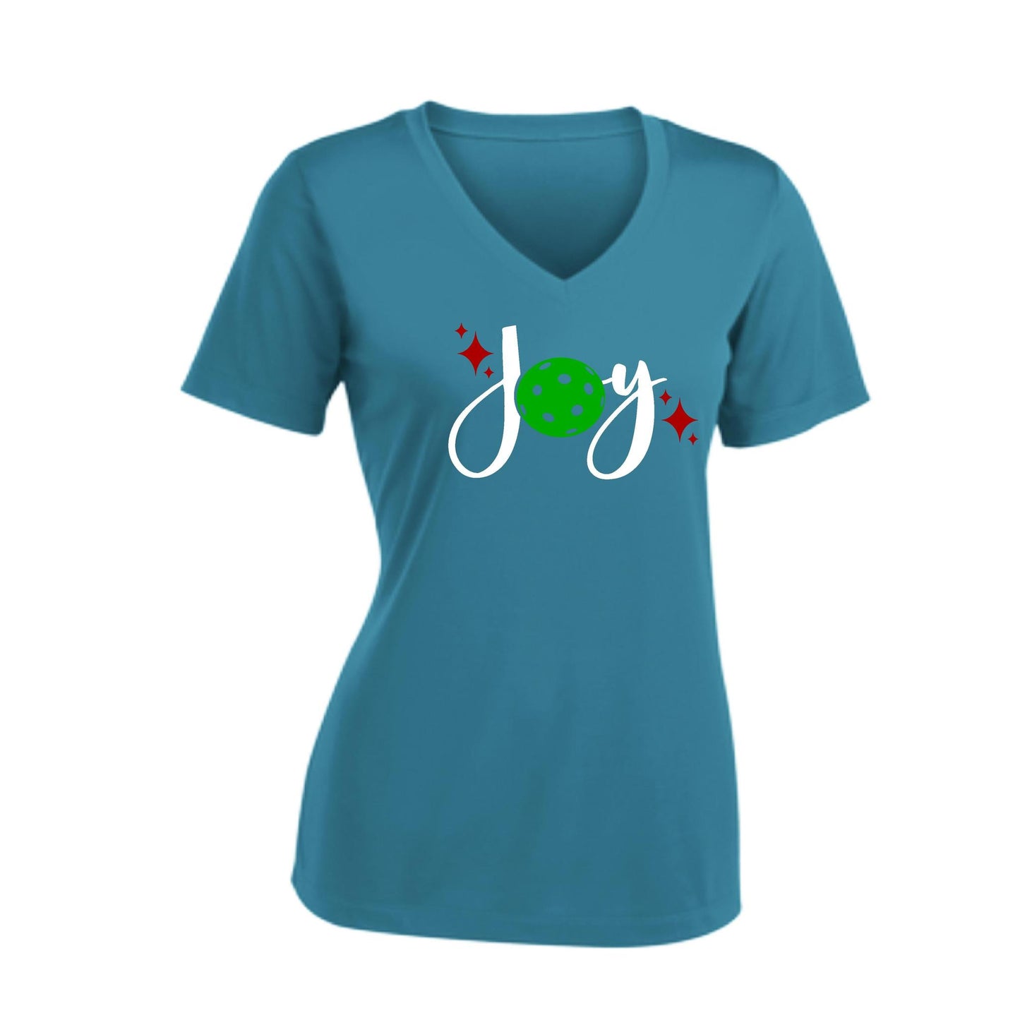 Joy | Women's Short Sleeve V-Neck Pickleball Performance T-Shirts | 100% Polyester