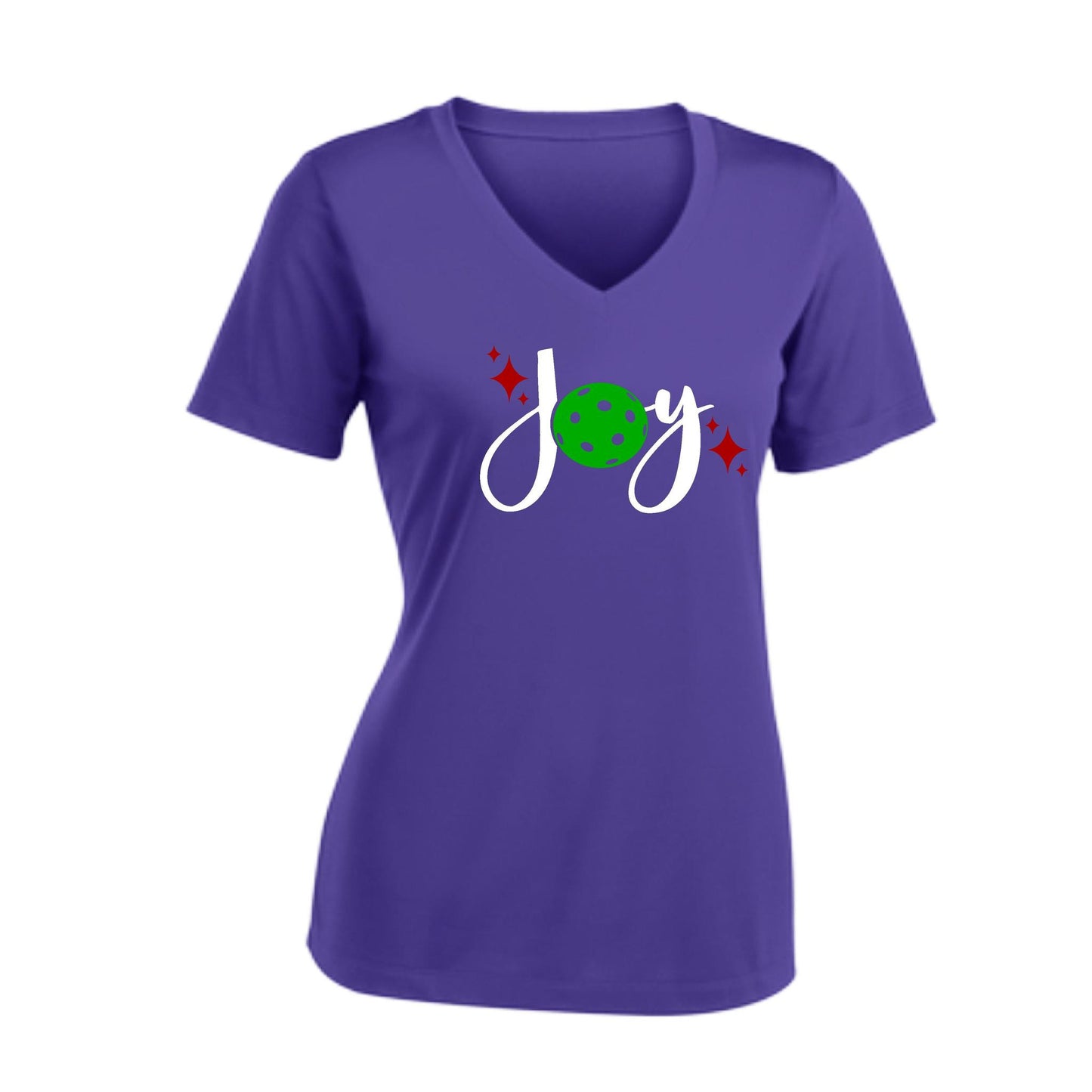 Joy | Women's Short Sleeve V-Neck Pickleball Performance T-Shirts | 100% Polyester
