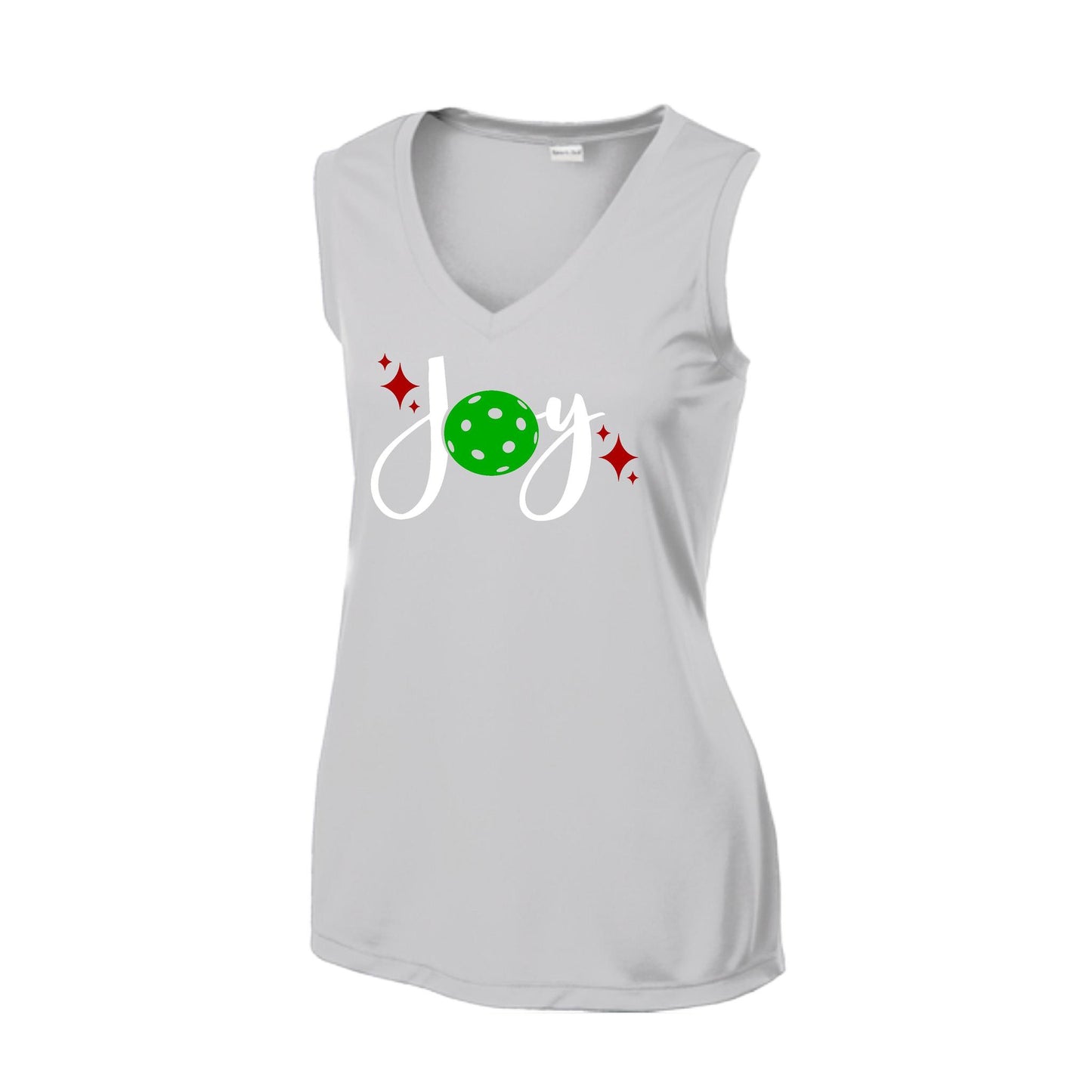 Joy | Women’s Sleeveless Pickleball Performance T-Shirt | 100% Polyester