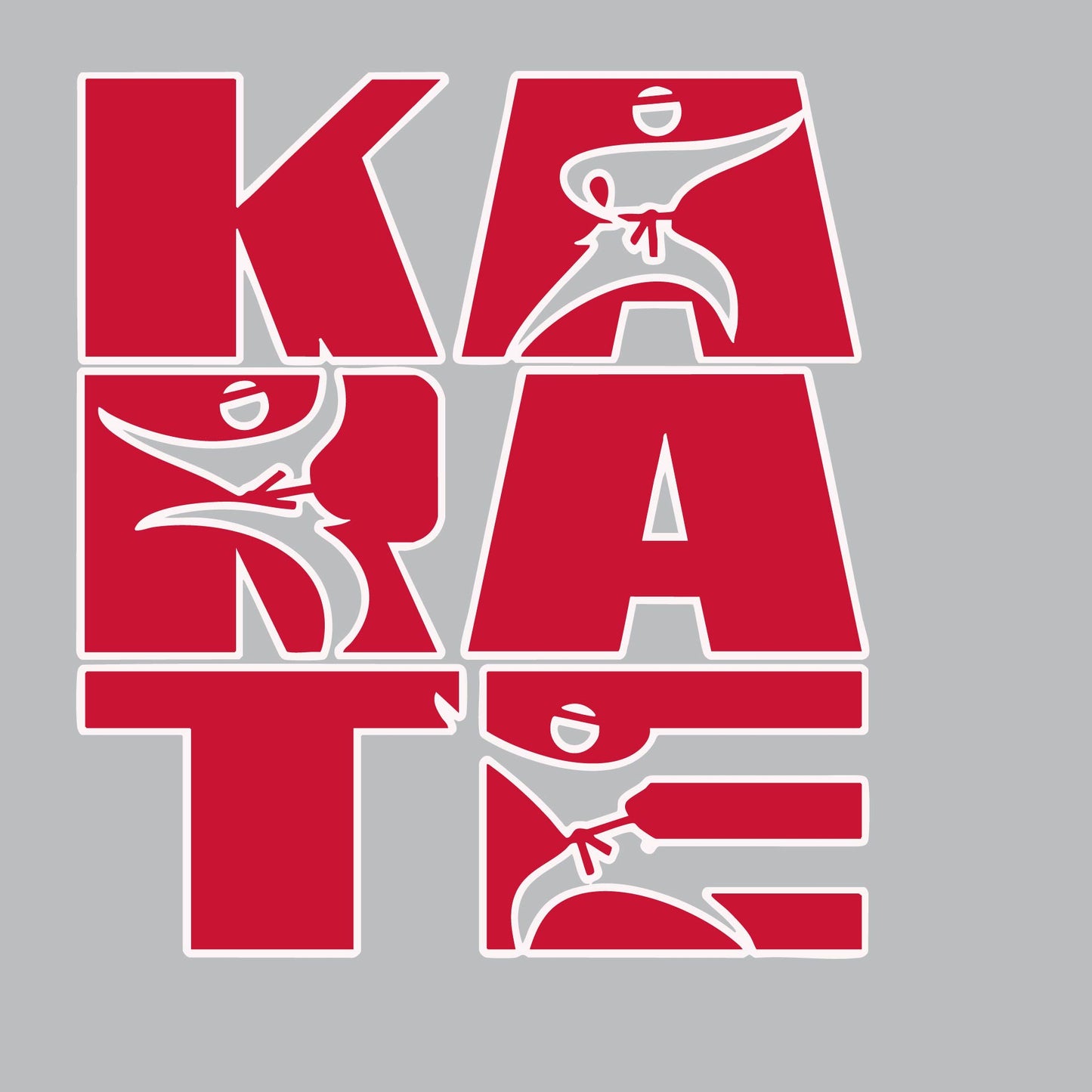 Karate Stacked | Men's Sleeveless Athletic Karate Performance T-Shirt | 100% Polyester