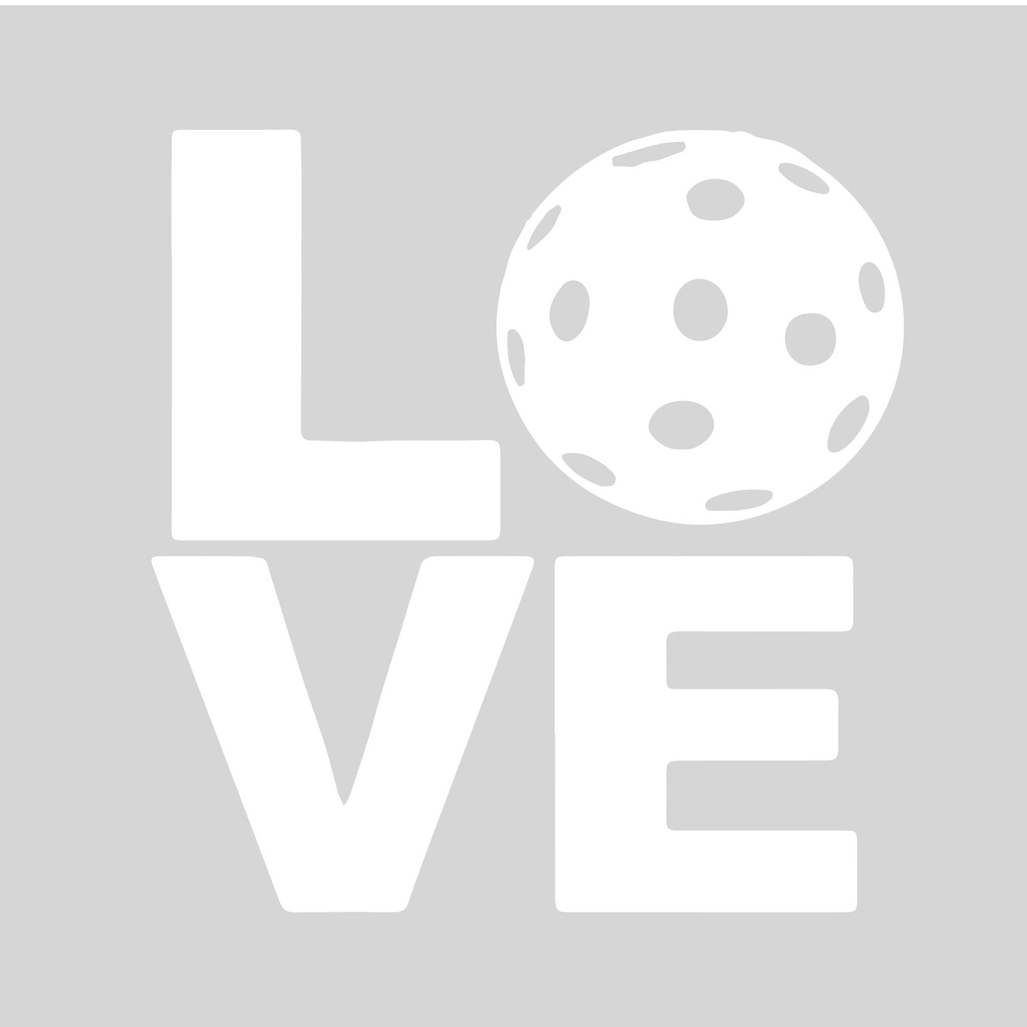 LOVE With Pickleball | Pickleball Car Decal And Pickleball Sticker | Customizable Color