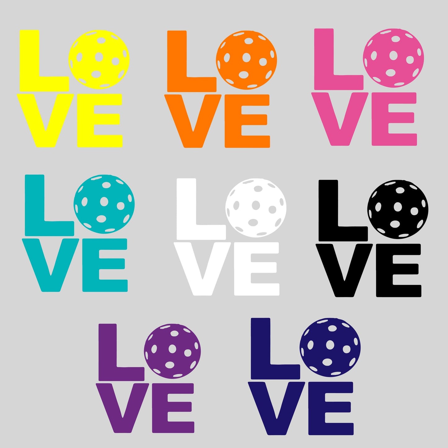LOVE With Pickleball | Pickleball Car Decal And Pickleball Sticker | Customizable Color