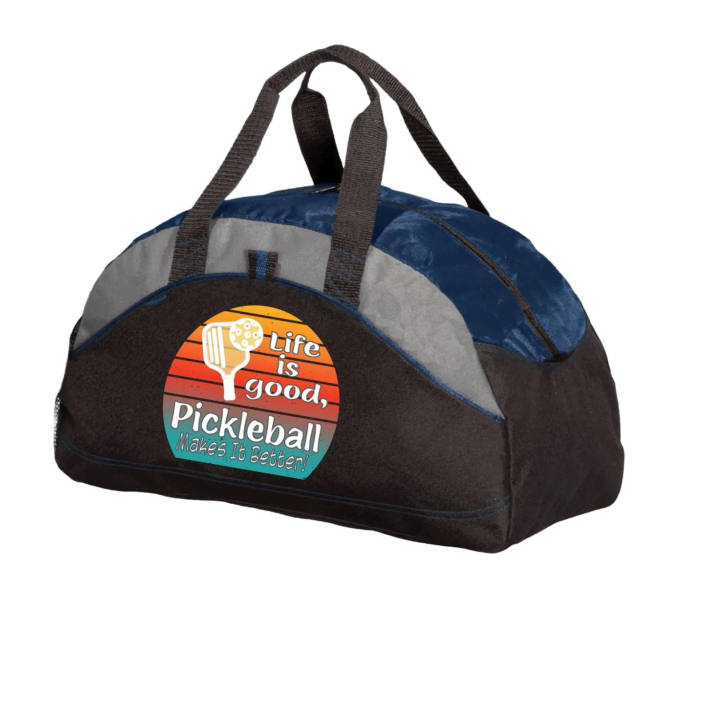 Life is Good Pickleball Makes it Better | Pickleball Sports Duffel | Medium Size Court Bag