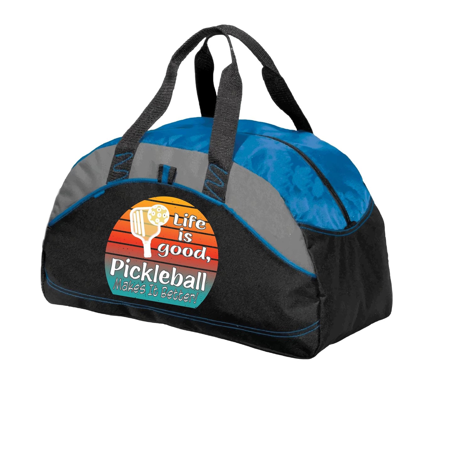 Life is Good Pickleball Makes it Better | Pickleball Sports Duffel | Medium Size Court Bag