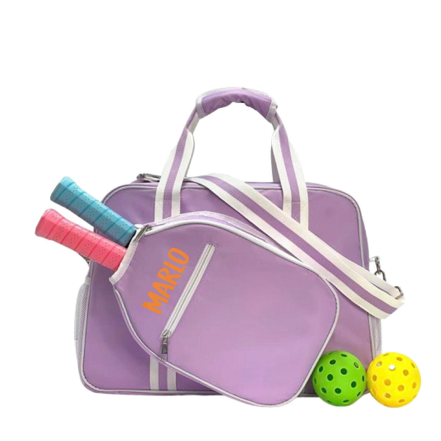 "Lilac Dream" Purple Pickleball Bag (Free Customizable) | Pickleball Sports Bag | Medium Size Court Bag