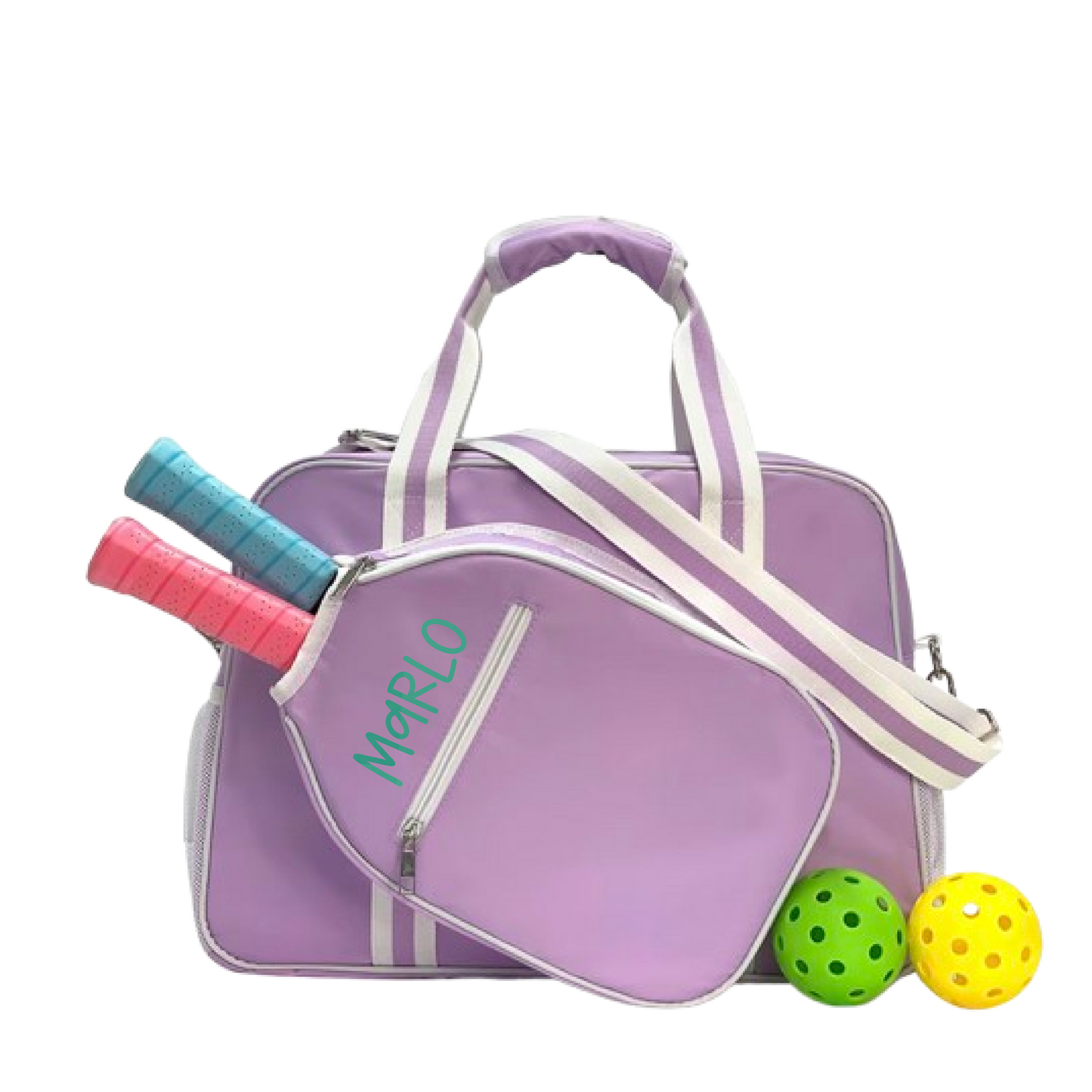 "Lilac Dream" Purple Pickleball Bag (Free Customizable) | Pickleball Sports Bag | Medium Size Court Bag