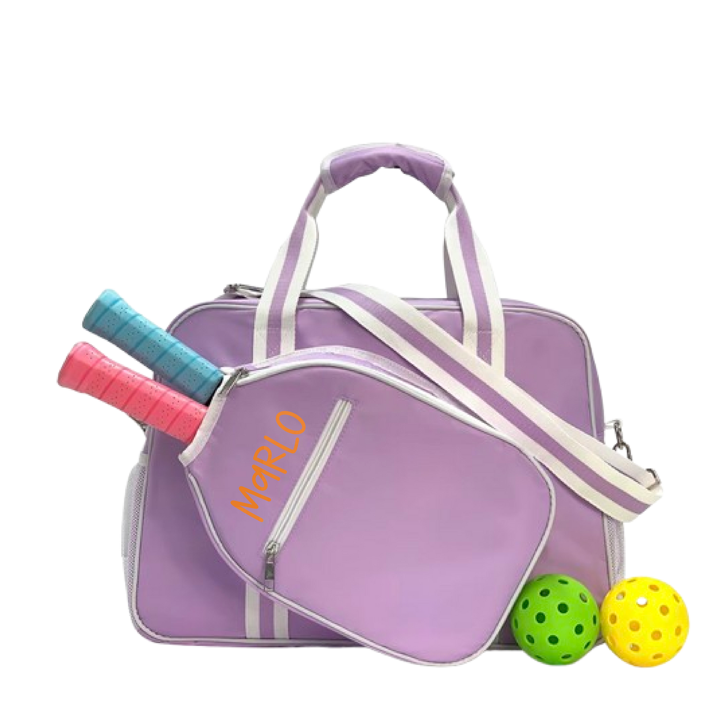 "Lilac Dream" Purple Pickleball Bag (Free Customizable) | Pickleball Sports Bag | Medium Size Court Bag