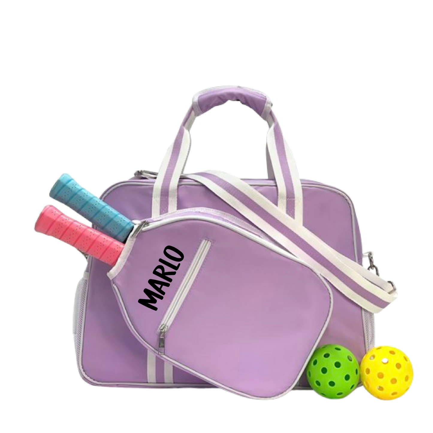 "Lilac Dream" Purple Pickleball Bag (Free Customizable) | Pickleball Sports Bag | Medium Size Court Bag