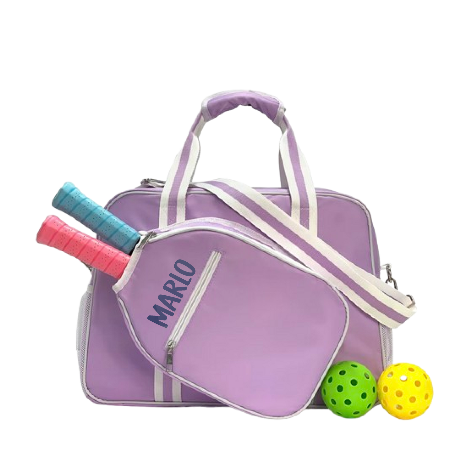 "Lilac Dream" Purple Pickleball Bag (Free Customizable) | Pickleball Sports Bag | Medium Size Court Bag