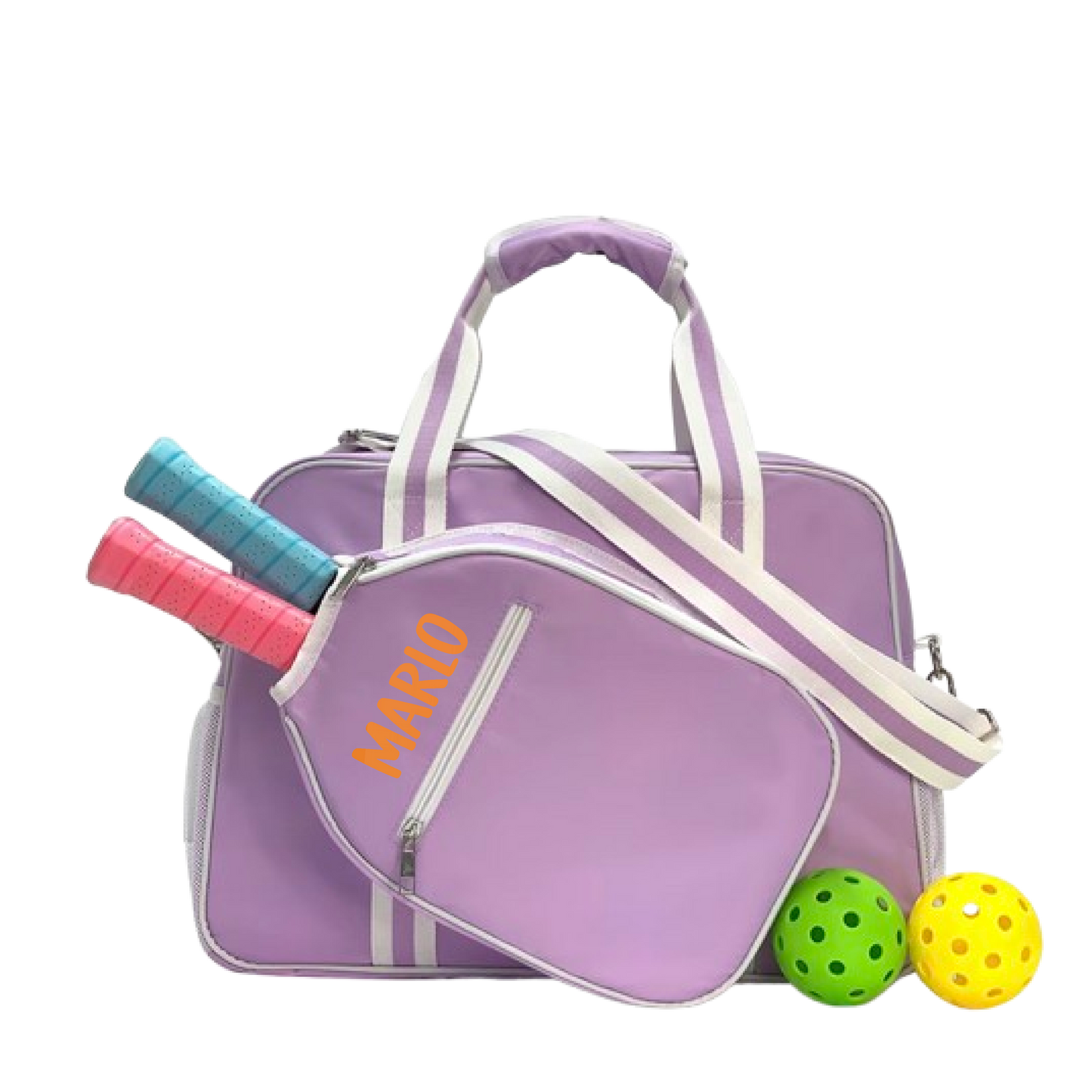 "Lilac Dream" Purple Pickleball Bag (Free Customizable) | Pickleball Sports Bag | Medium Size Court Bag