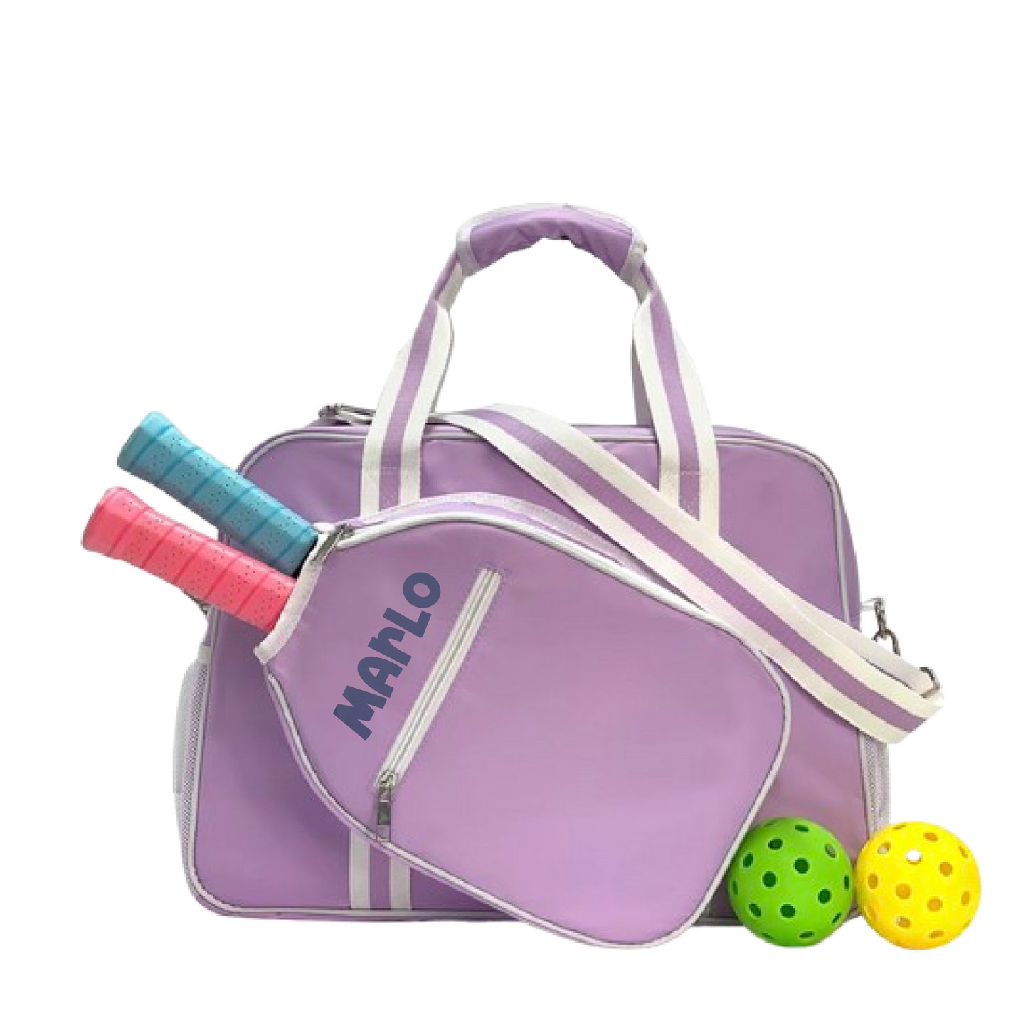"Lilac Dream" Purple Pickleball Bag (Free Customizable) | Pickleball Sports Bag | Medium Size Court Bag