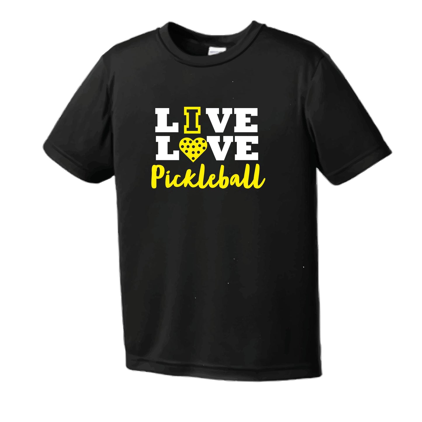 Live Love Pickleball | Men's Short Sleeve Athletic Shirt | 100% Polyester