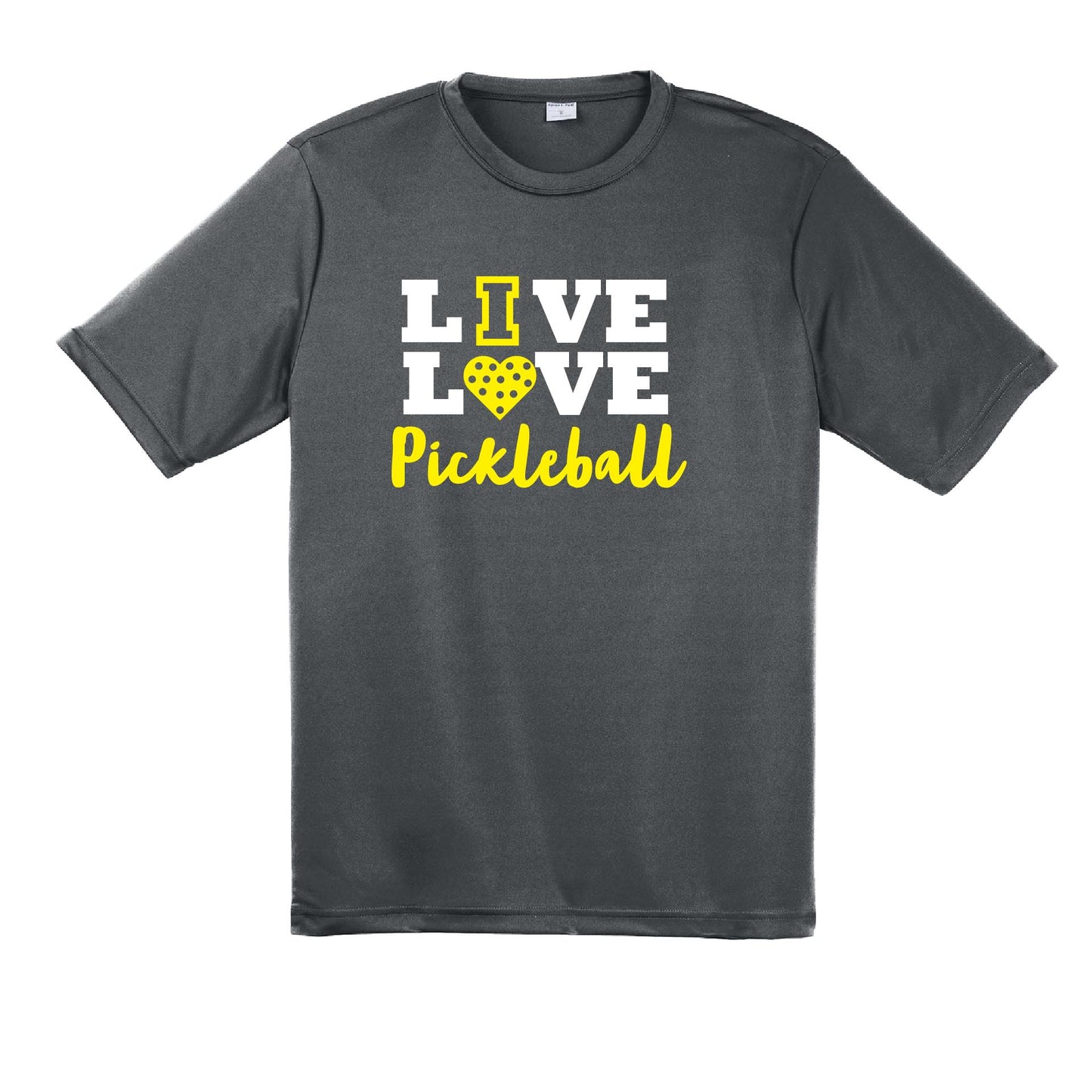 Live Love Pickleball | Men's Short Sleeve Athletic Shirt | 100% Polyester