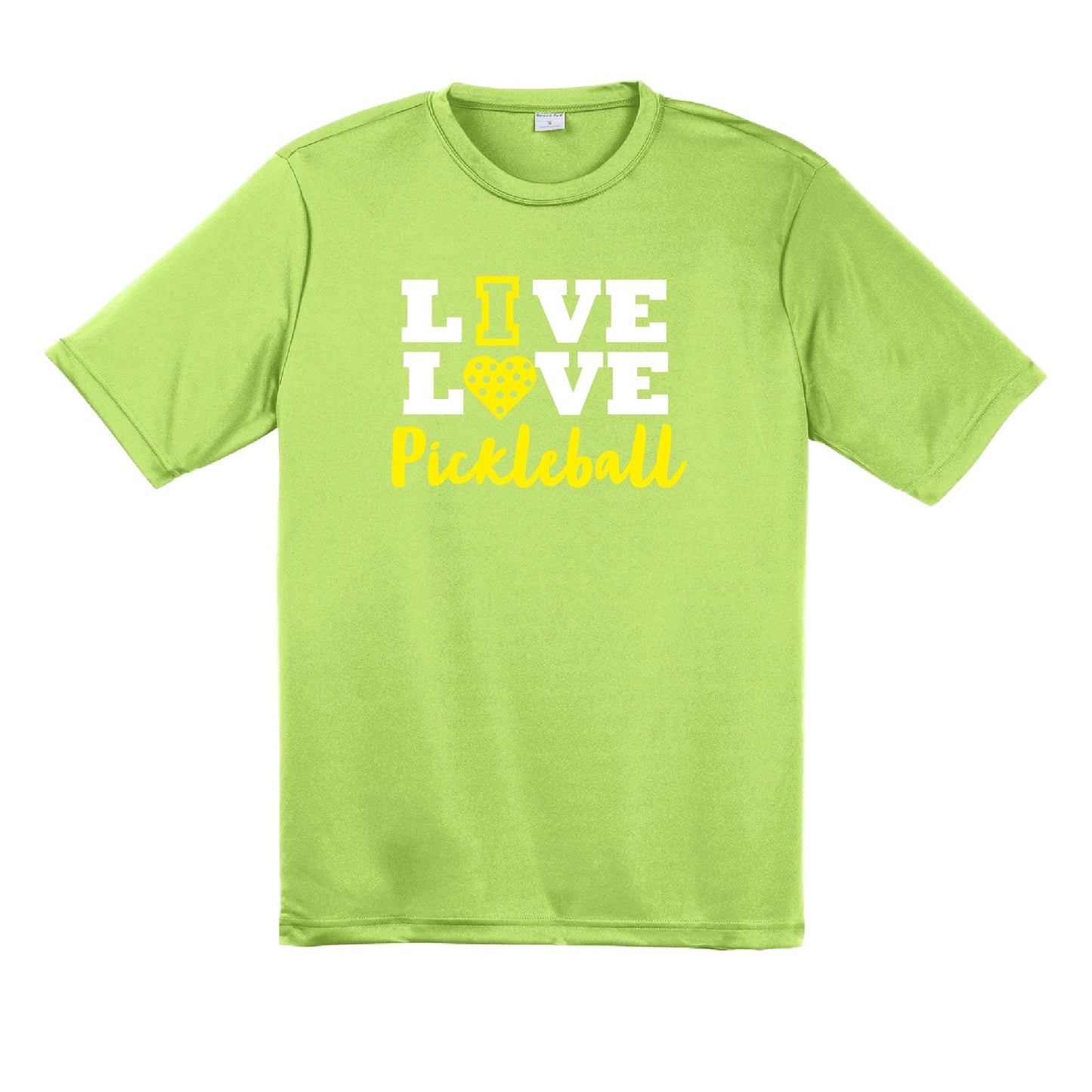 Live Love Pickleball | Men's Short Sleeve Athletic Shirt | 100% Polyester