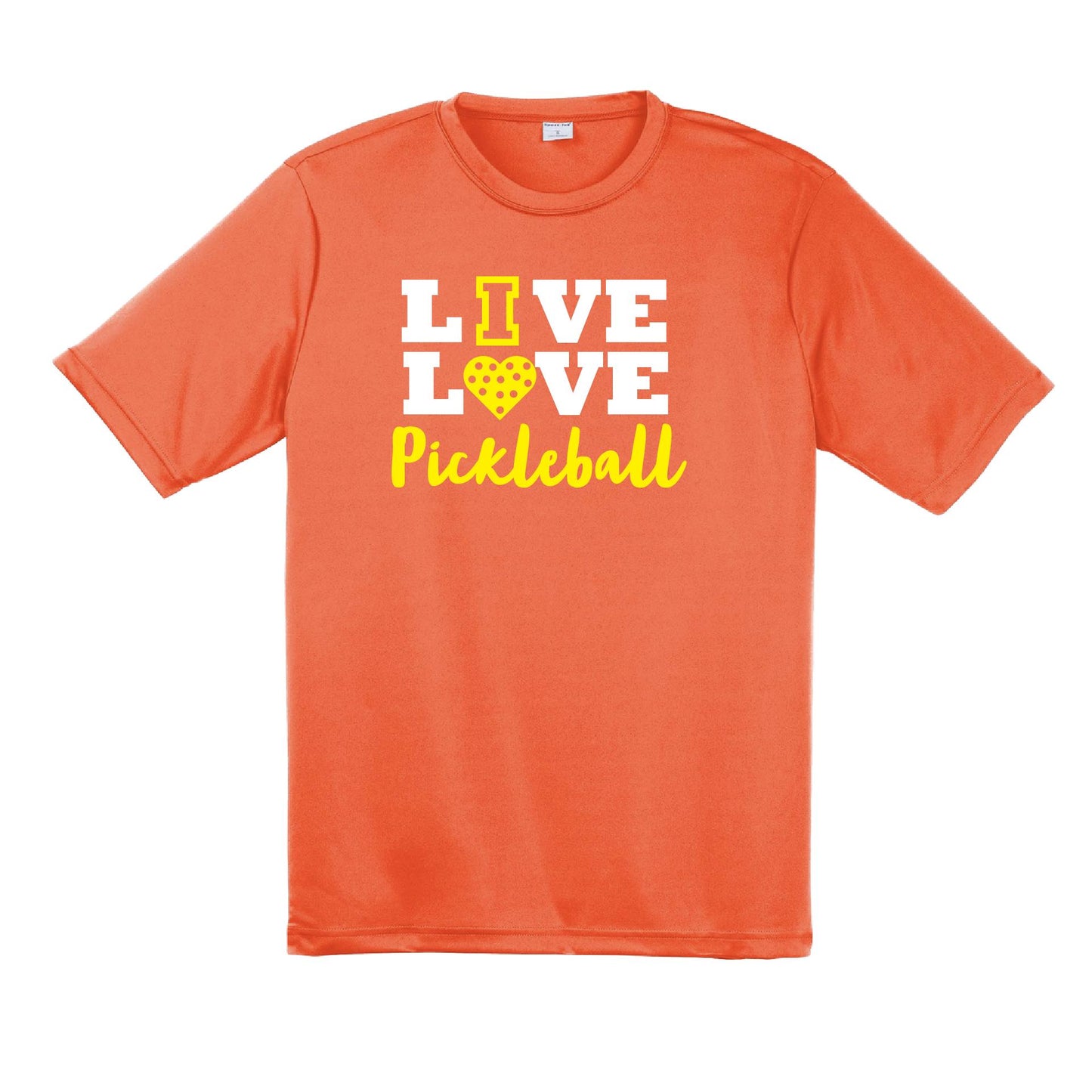 Live Love Pickleball | Men's Short Sleeve Athletic Shirt | 100% Polyester