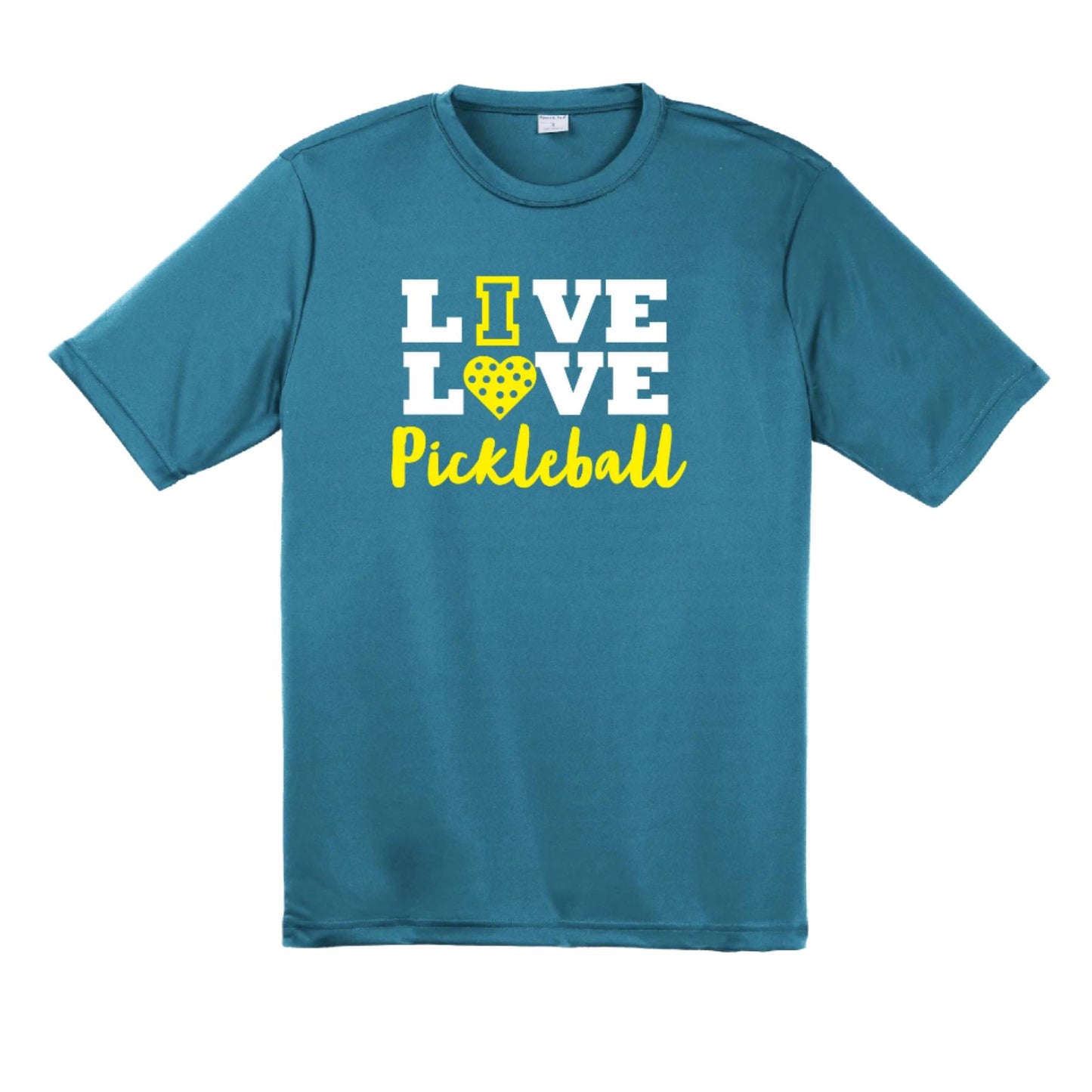 Live Love Pickleball | Men's Short Sleeve Athletic Shirt | 100% Polyester