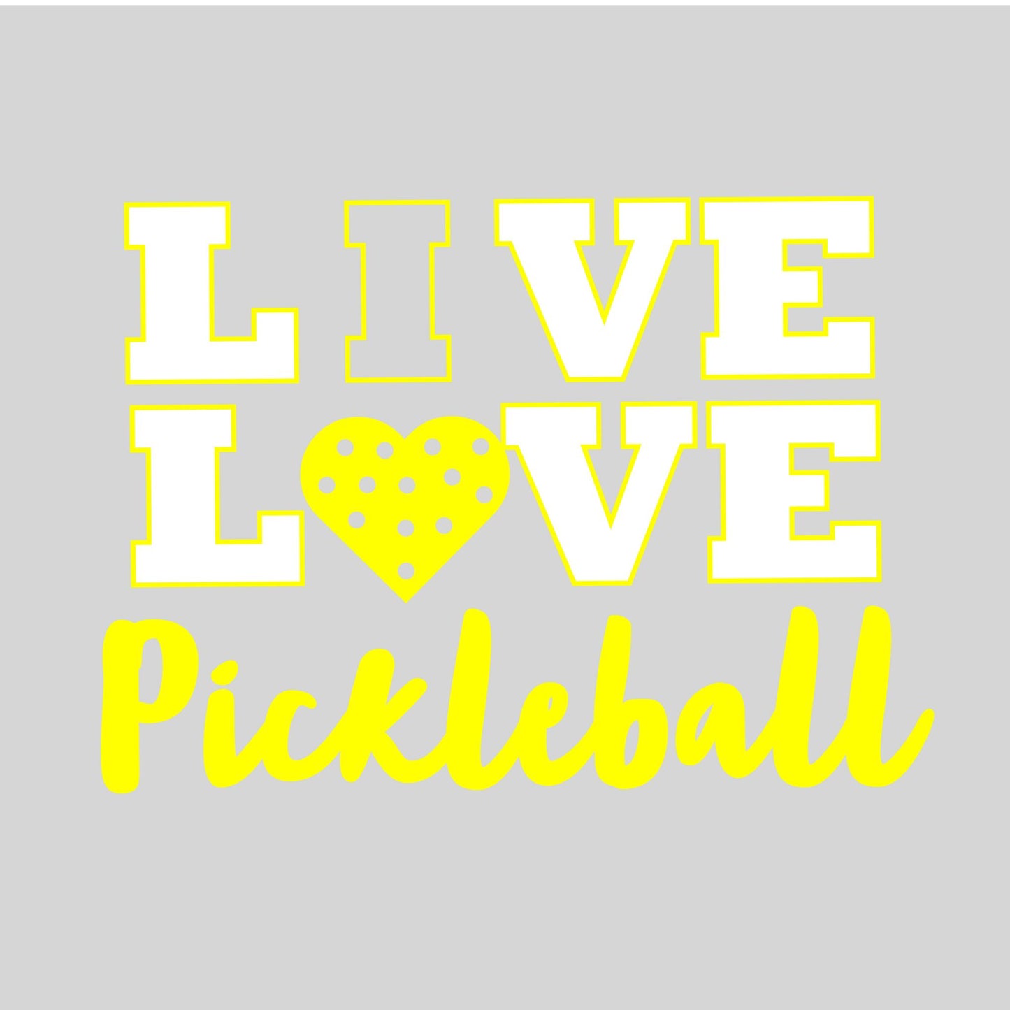 Live Love Pickleball | Pickleball Car Decal And Pickleball Sticker