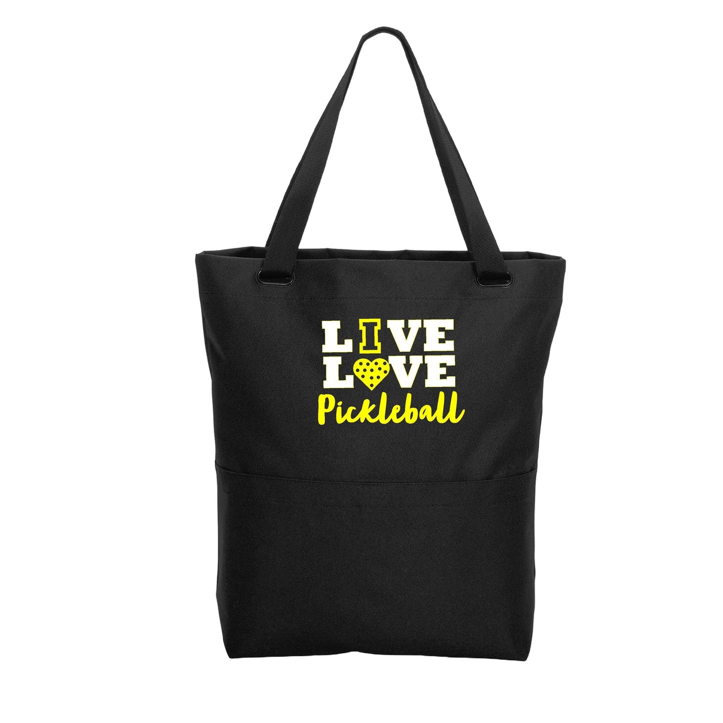 Live Love Pickleball | Pickleball Sports Convertible Tote Bag | Medium Size Court Tote Bag