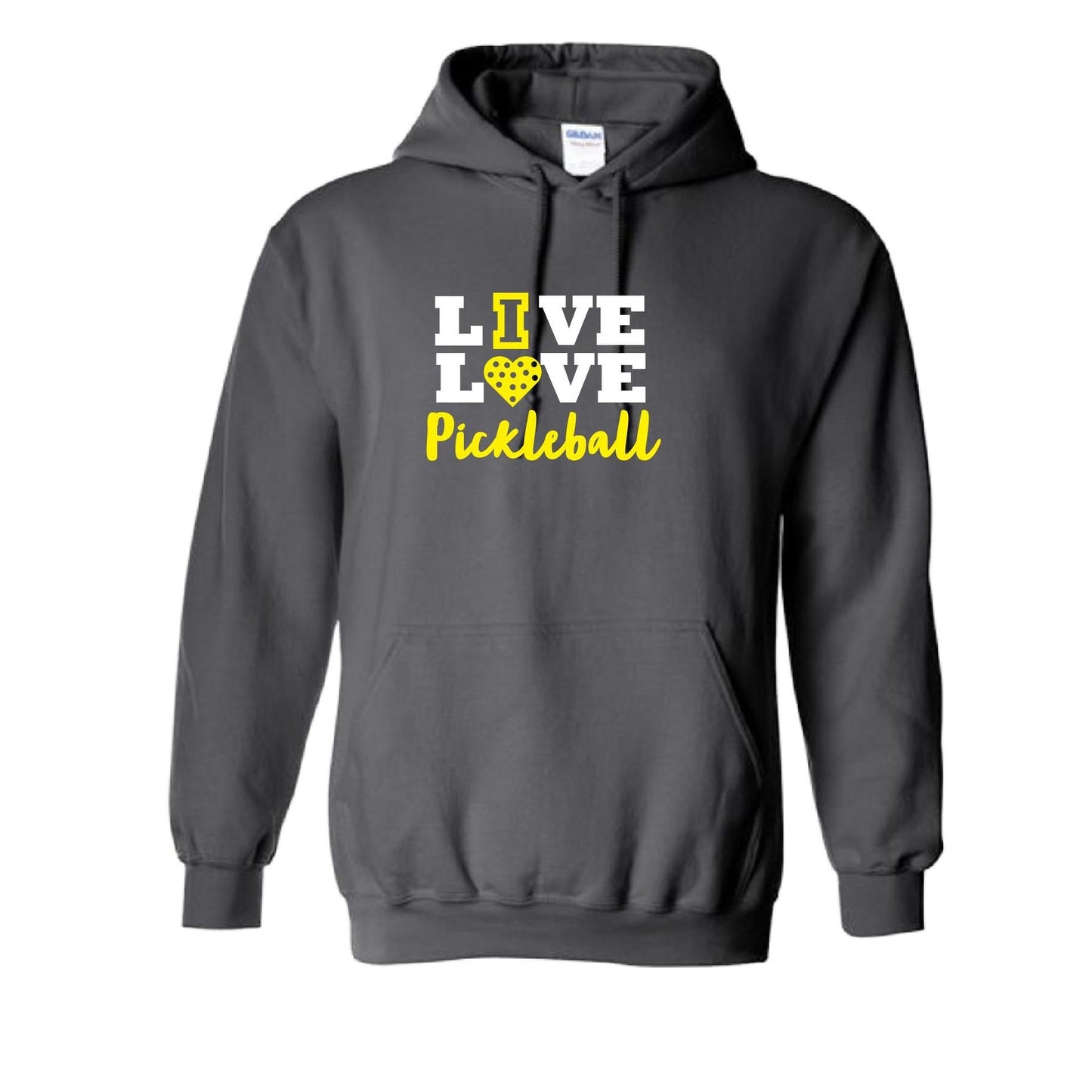 Live Love Pickleball | Unisex Hoodie Pickleball Sweatshirt | 50% Cotton 50% Polyester