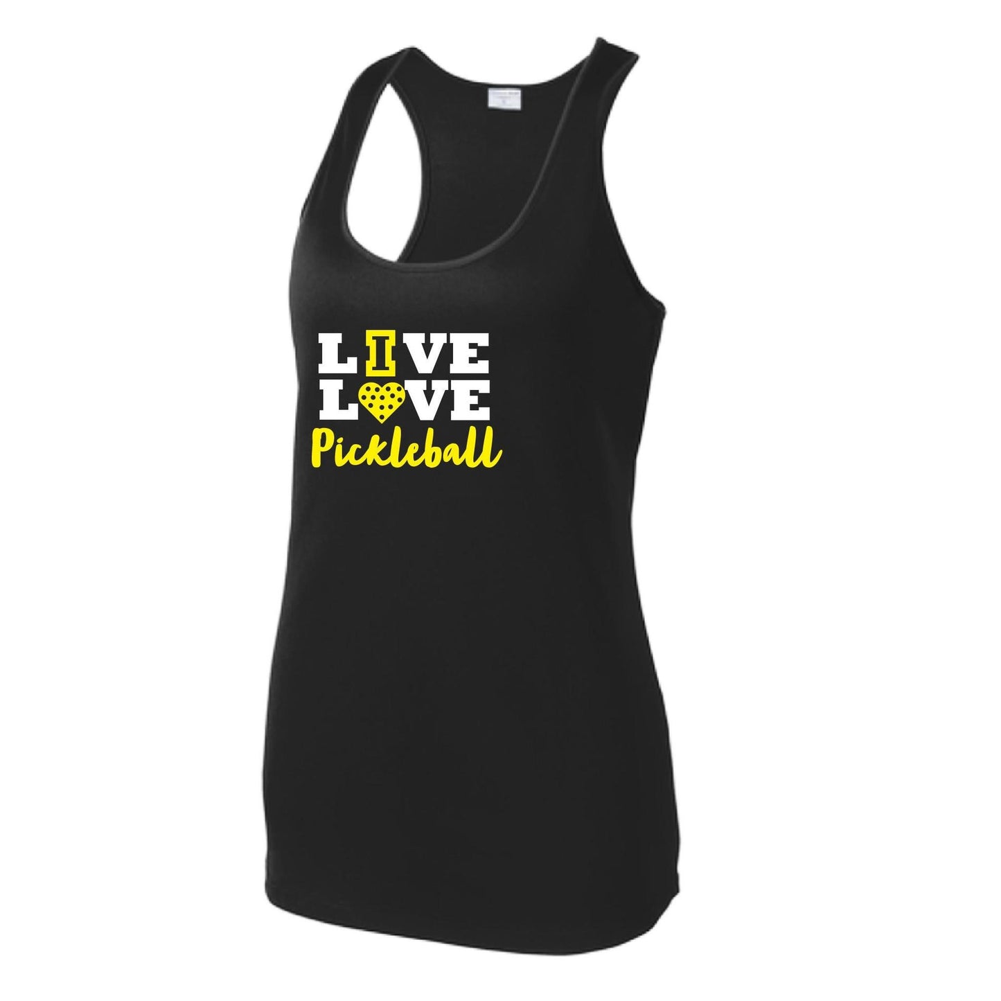 Live Love Pickleball | Women's Racerback Pickleball Tank | 100% Polyester