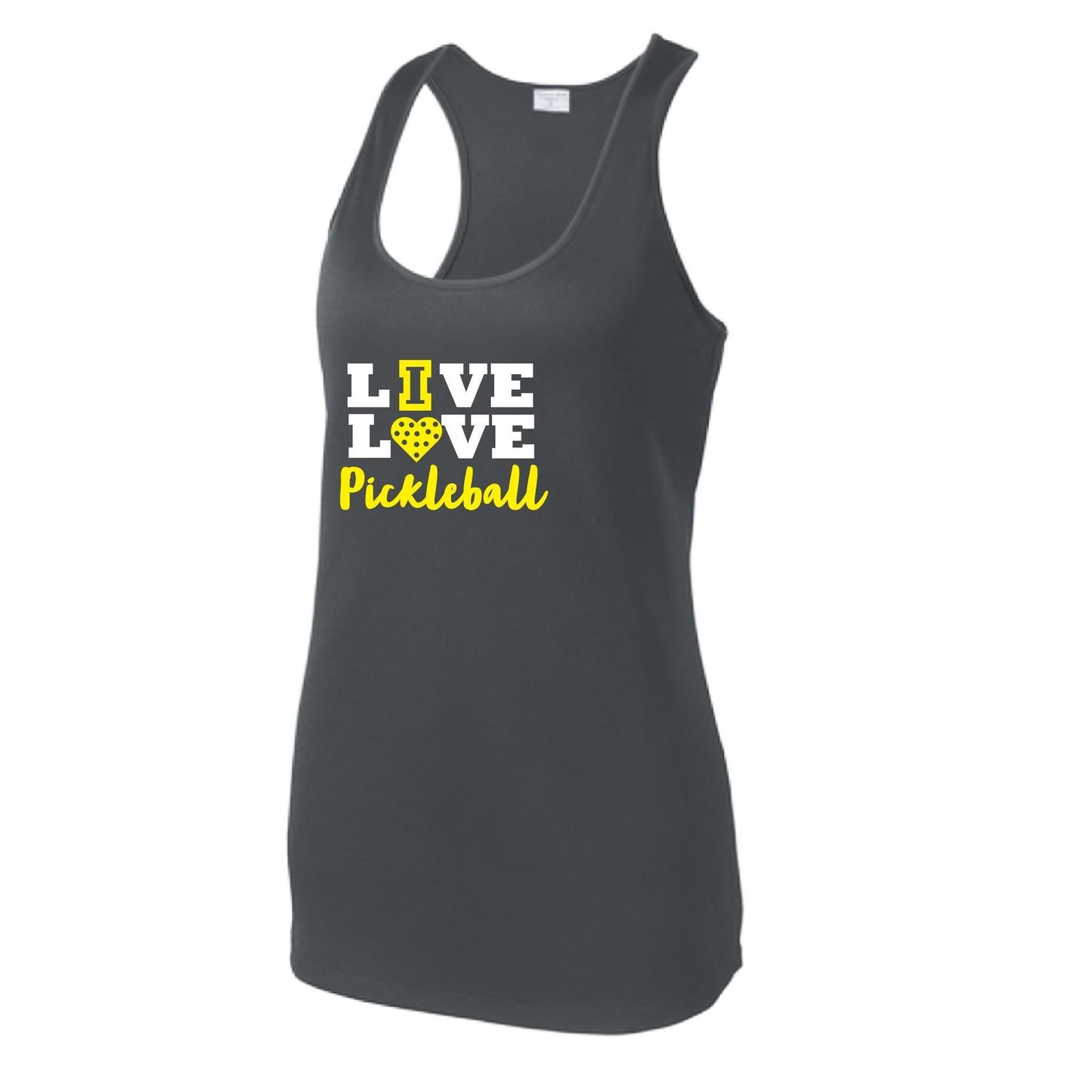 Live Love Pickleball | Women's Racerback Pickleball Tank | 100% Polyester