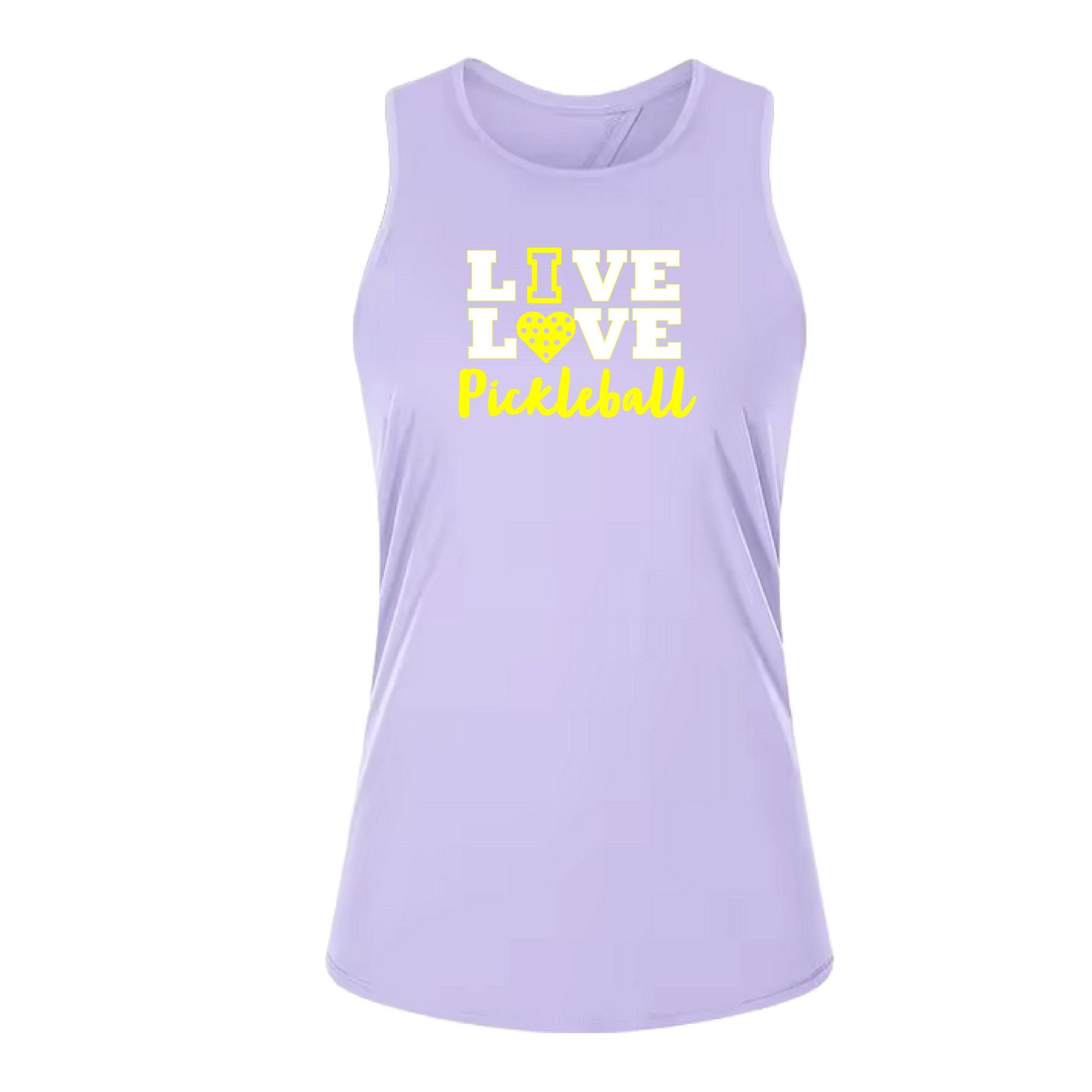 Live Love Pickleball | Women's Split Back or Tied Back Pickleball Tank | 80/20 Nylon Spandex Mix